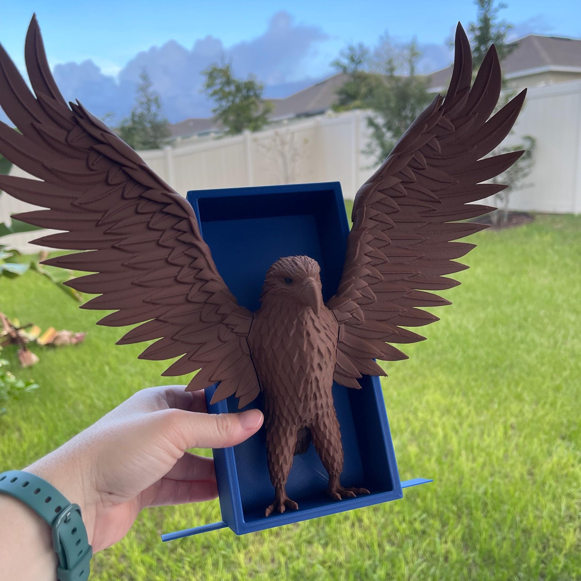 Eagle 3D Printed Book Nook Choose Color Fantasy Book Shelf Decor Book End-Create Fantasy Crafts