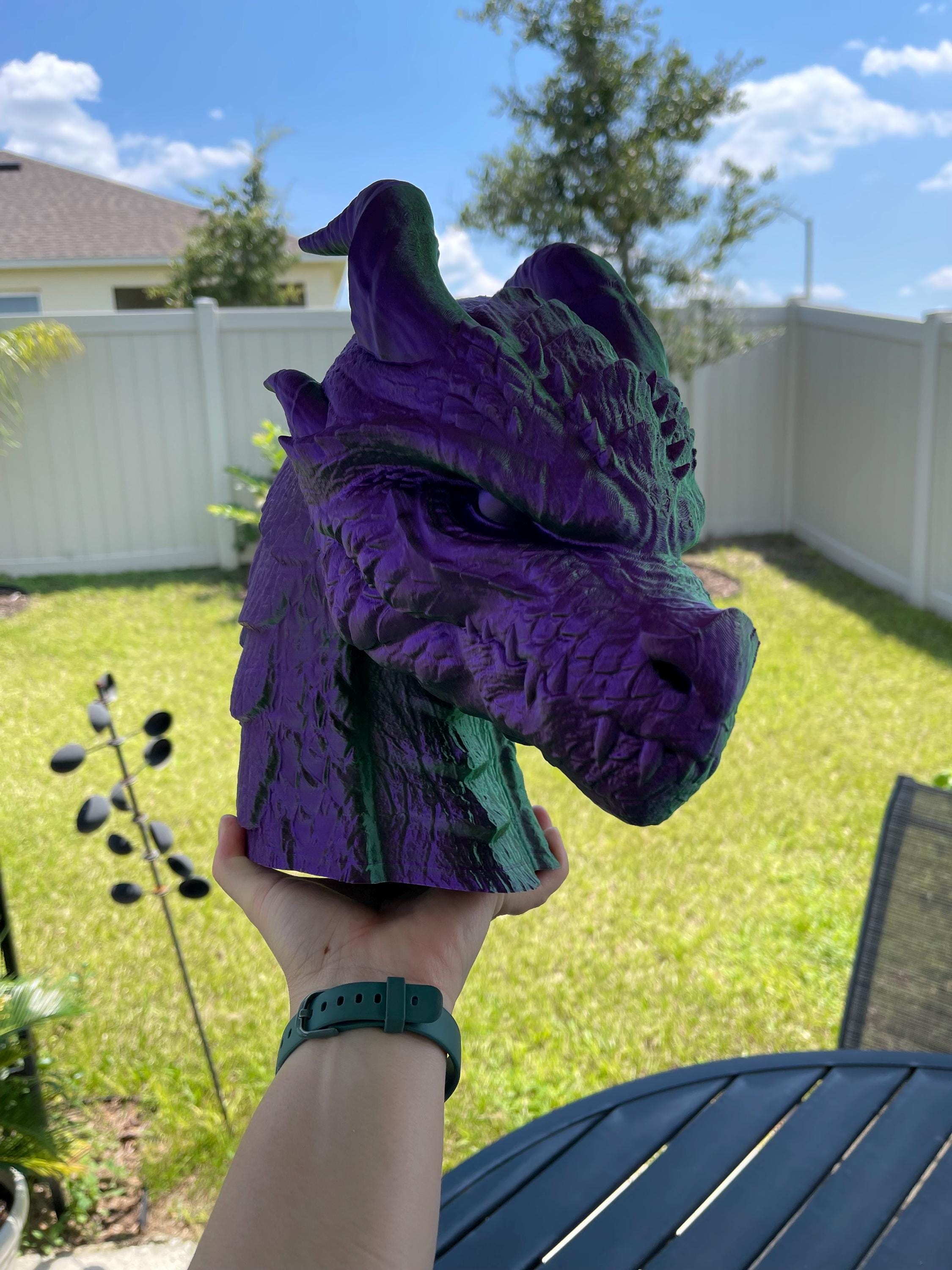 Dragon Headphone Holder 3D Print Home Decor Customizable Choose Color-Create Fantasy Crafts
