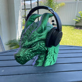 Dragon Headphone Holder 3D Print Home Decor Customizable Choose Color-Create Fantasy Crafts