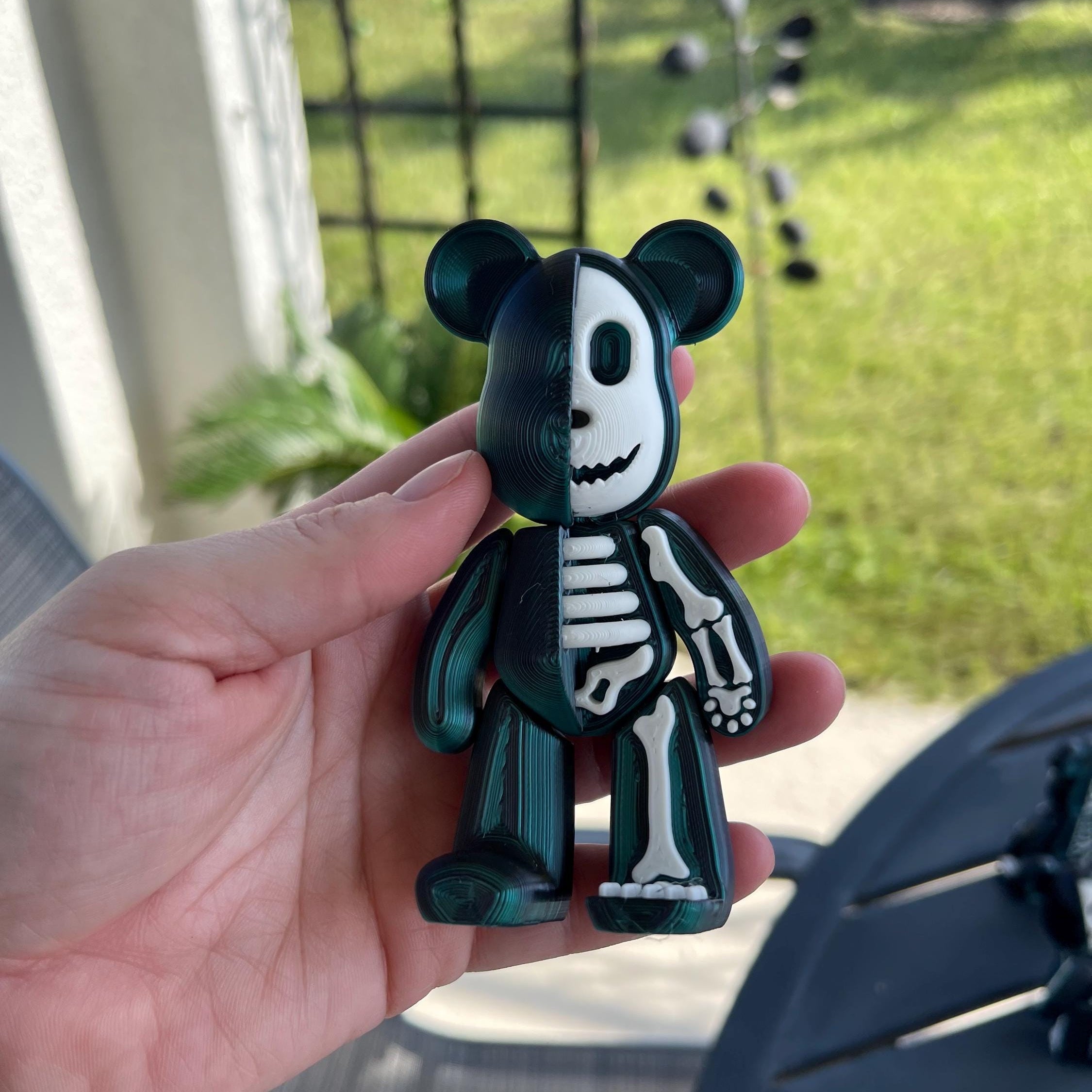 3D Print Dissected Skelly Bear Articulating Customizable Choose your own Color Bookself Decor Fidget Toy Gift-Create Fantasy Crafts