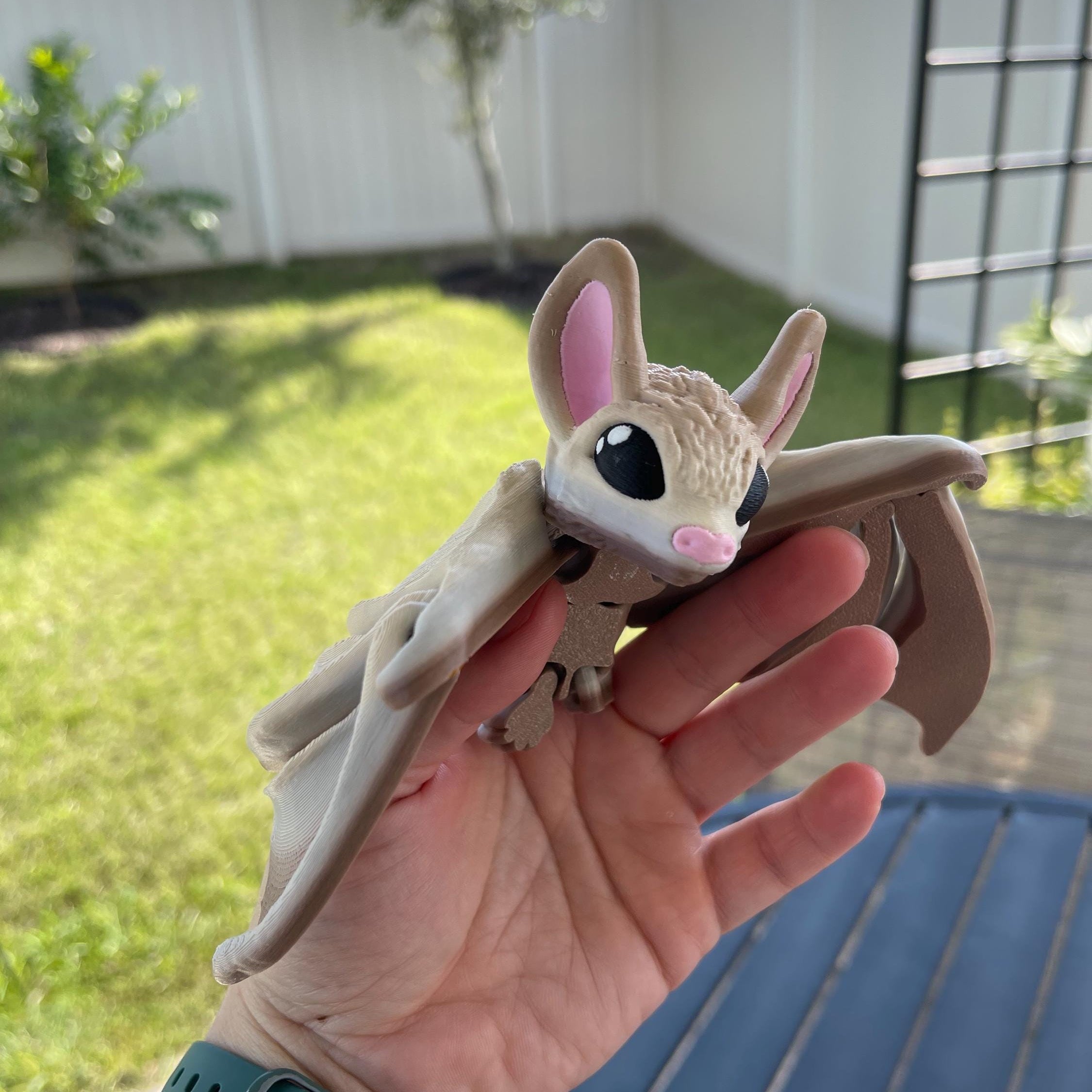3D Print Articulating Bat Customizable Choose your own Color Bookself Decor Fidget Toy Gift-Create Fantasy Crafts