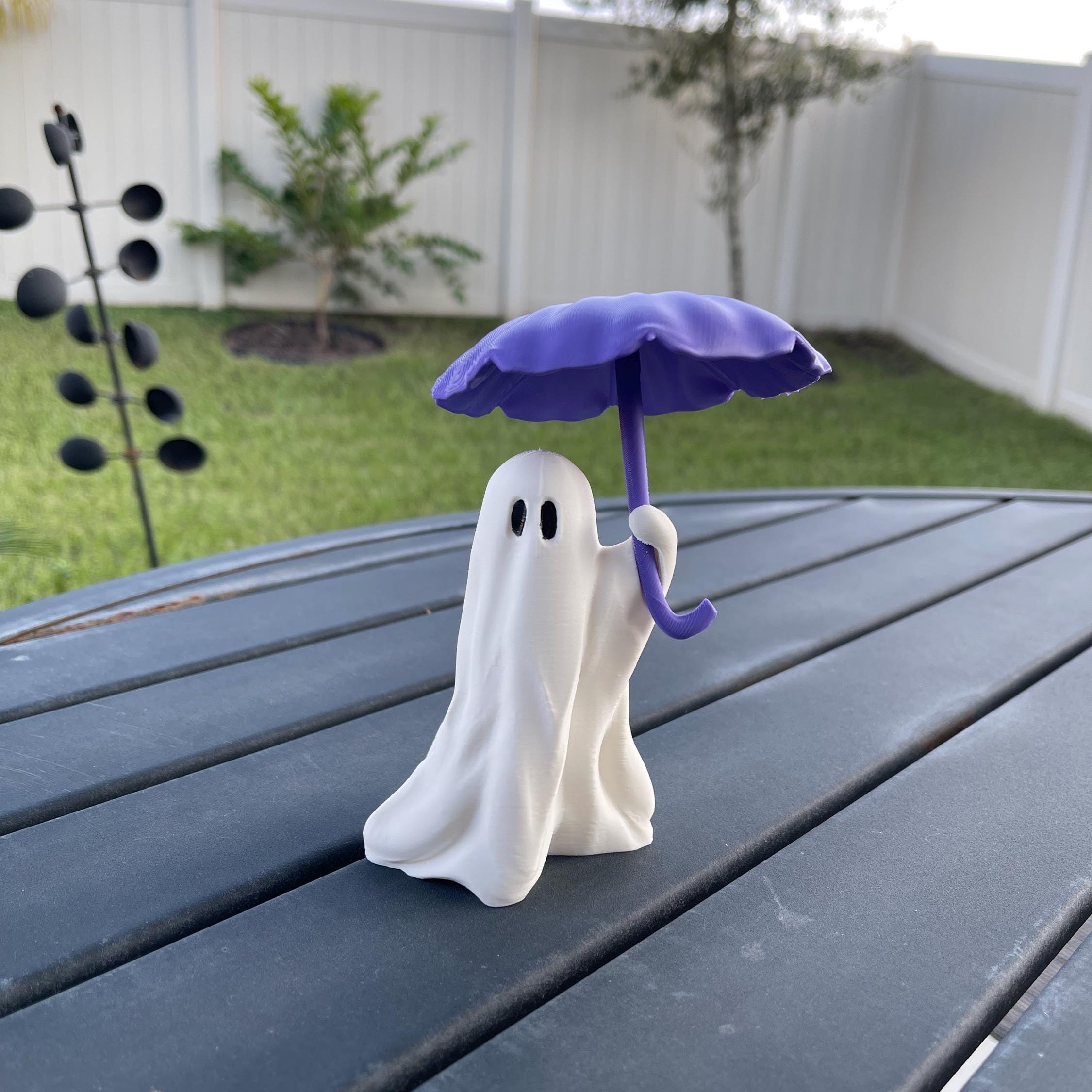 Cute 3D Printed Rainy Day Ghost Bookshelf Decor Halloween Decor Spooky-Create Fantasy Crafts