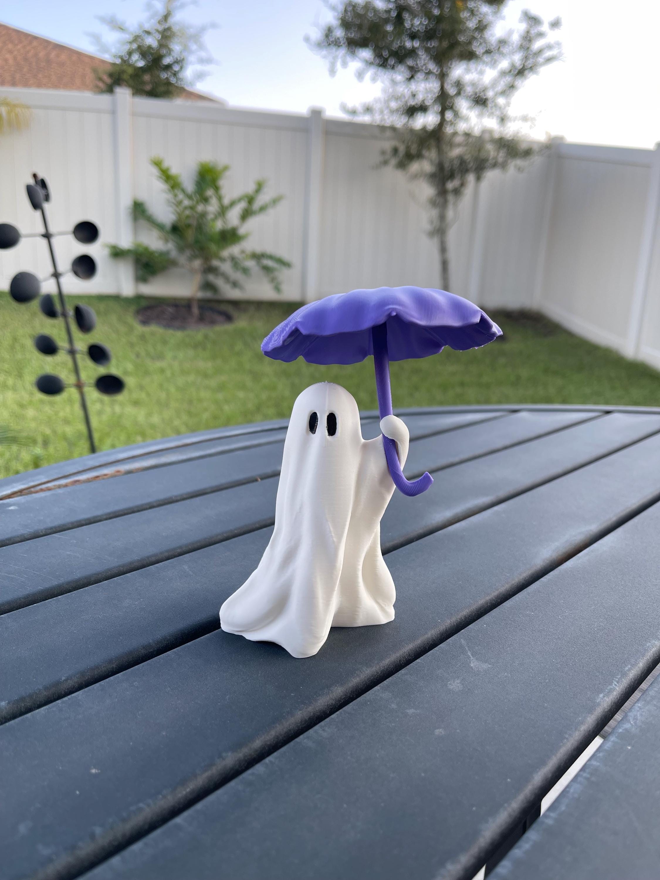Cute 3D Printed Rainy Day Ghost Bookshelf Decor Halloween Decor Spooky-Create Fantasy Crafts