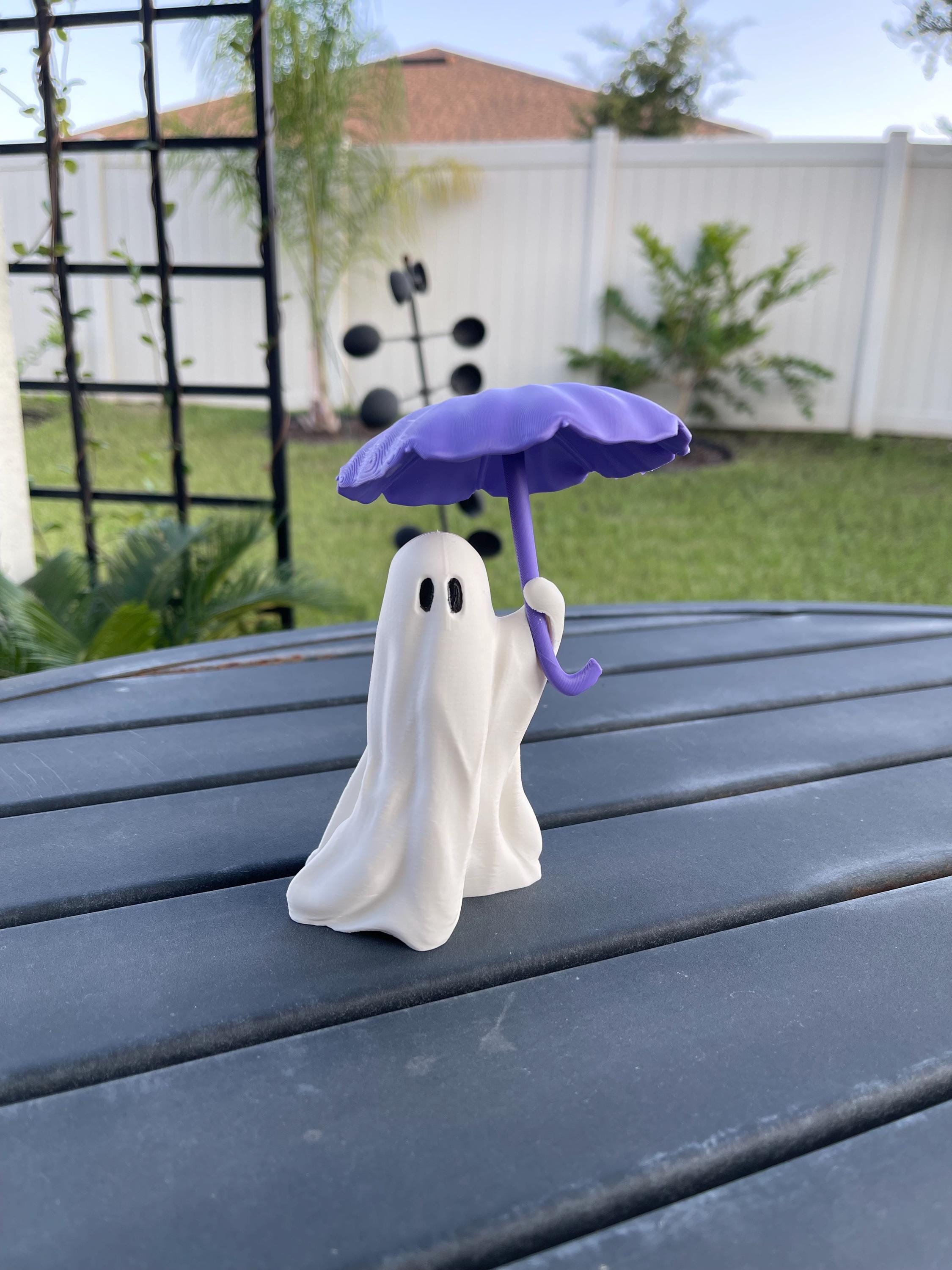 Cute 3D Printed Rainy Day Ghost Bookshelf Decor Halloween Decor Spooky-Create Fantasy Crafts
