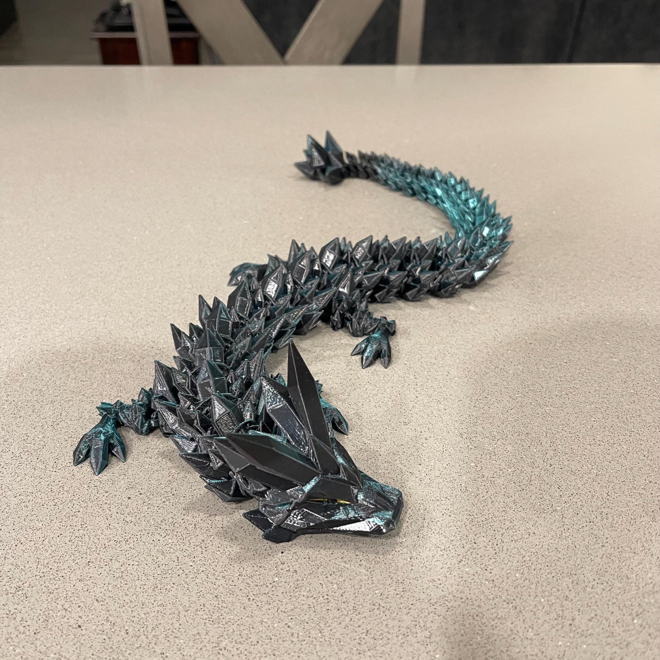 3D Printed Long Articulating Dragon Customizable Choose Color-Create Fantasy Crafts