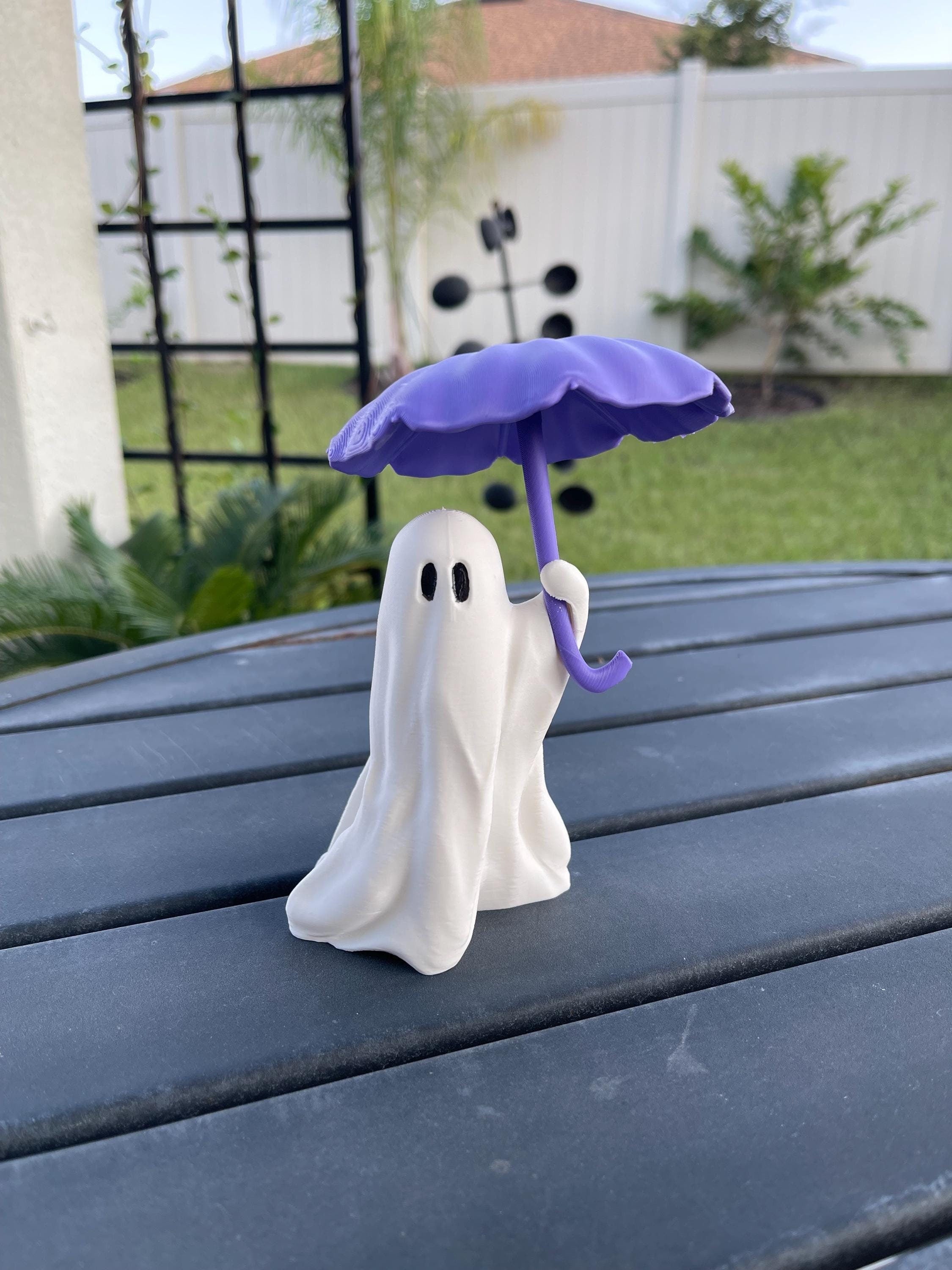 Cute 3D Printed Rainy Day Ghost Bookshelf Decor Halloween Decor Spooky-Create Fantasy Crafts