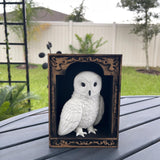 Snowy Owl or Snowy Owl Book Nook Choose Your Style 3D Printed Fantasy Book Shelf Decor-Create Fantasy Crafts