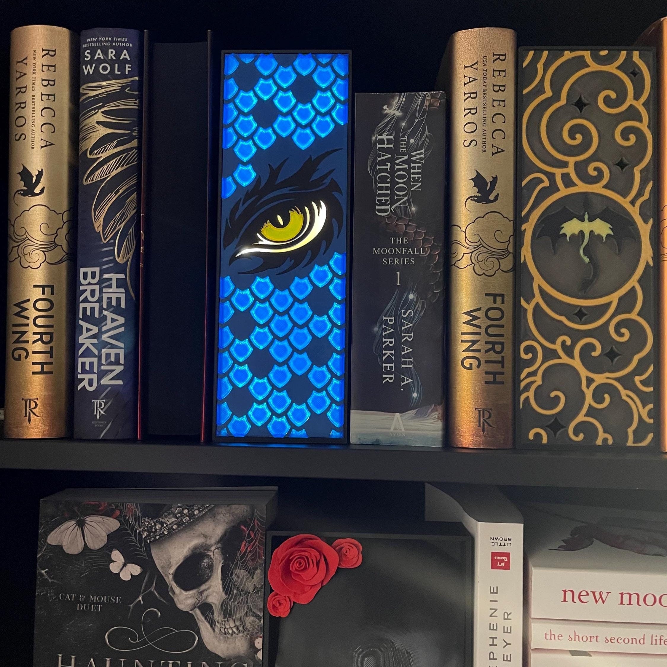 Dragon Eye - Light Up Book Nook USB UV 3D Printed Bookshelf Decor-Create Fantasy Crafts