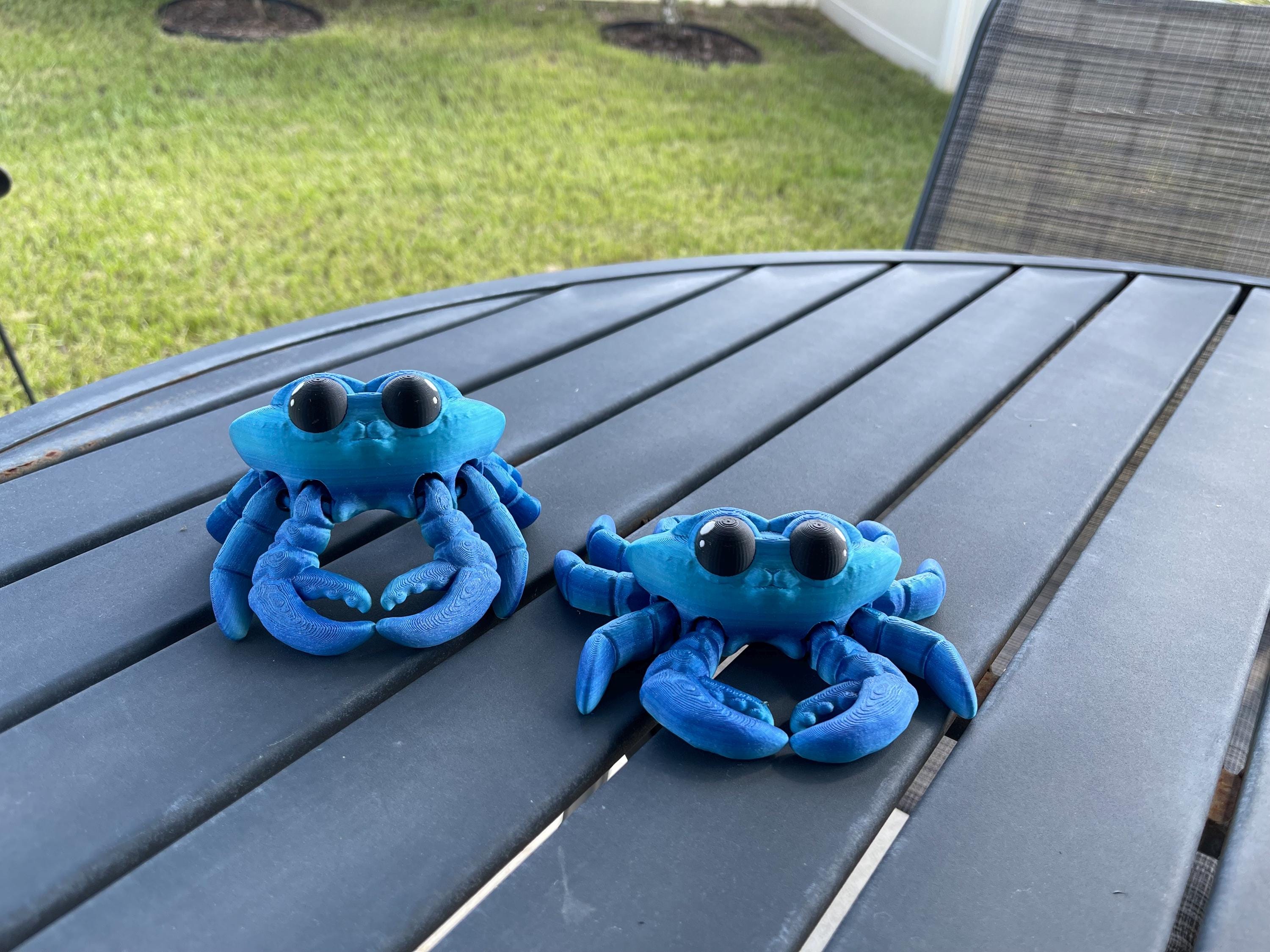 3D Print Articulating Crab Customizable Choose your own Color Bookself Decor Fidget Toy Gift-Create Fantasy Crafts