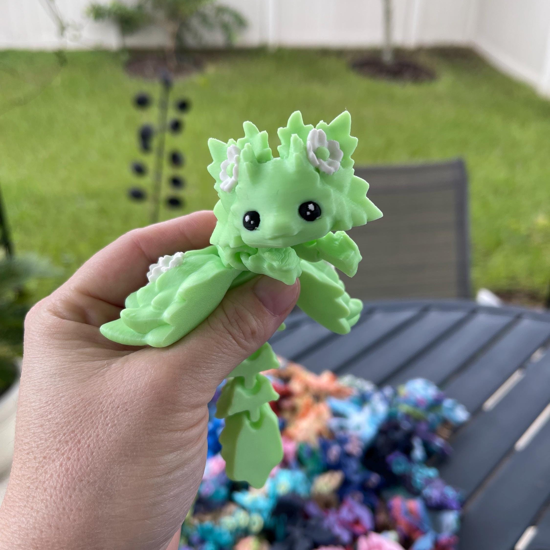 Mystery Surprise - Cute Mini Kosha Axolotl Flower Dragon 3D Print-Create Fantasy Crafts