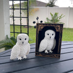 Snowy Owl or Snowy Owl Book Nook Choose Your Style 3D Printed Fantasy Book Shelf Decor-Create Fantasy Crafts