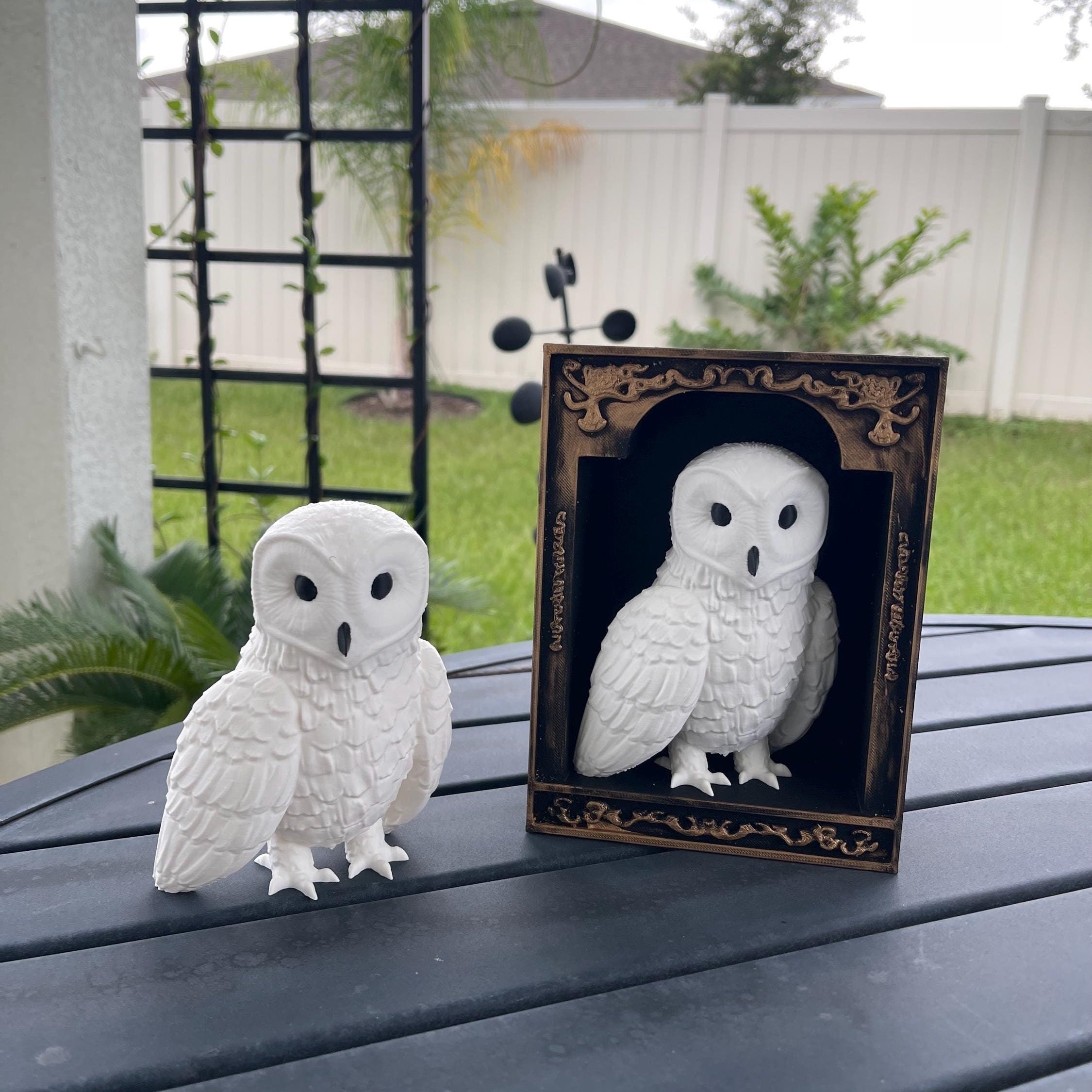 Snowy Owl or Snowy Owl Book Nook Choose Your Style 3D Printed Fantasy Book Shelf Decor-Create Fantasy Crafts