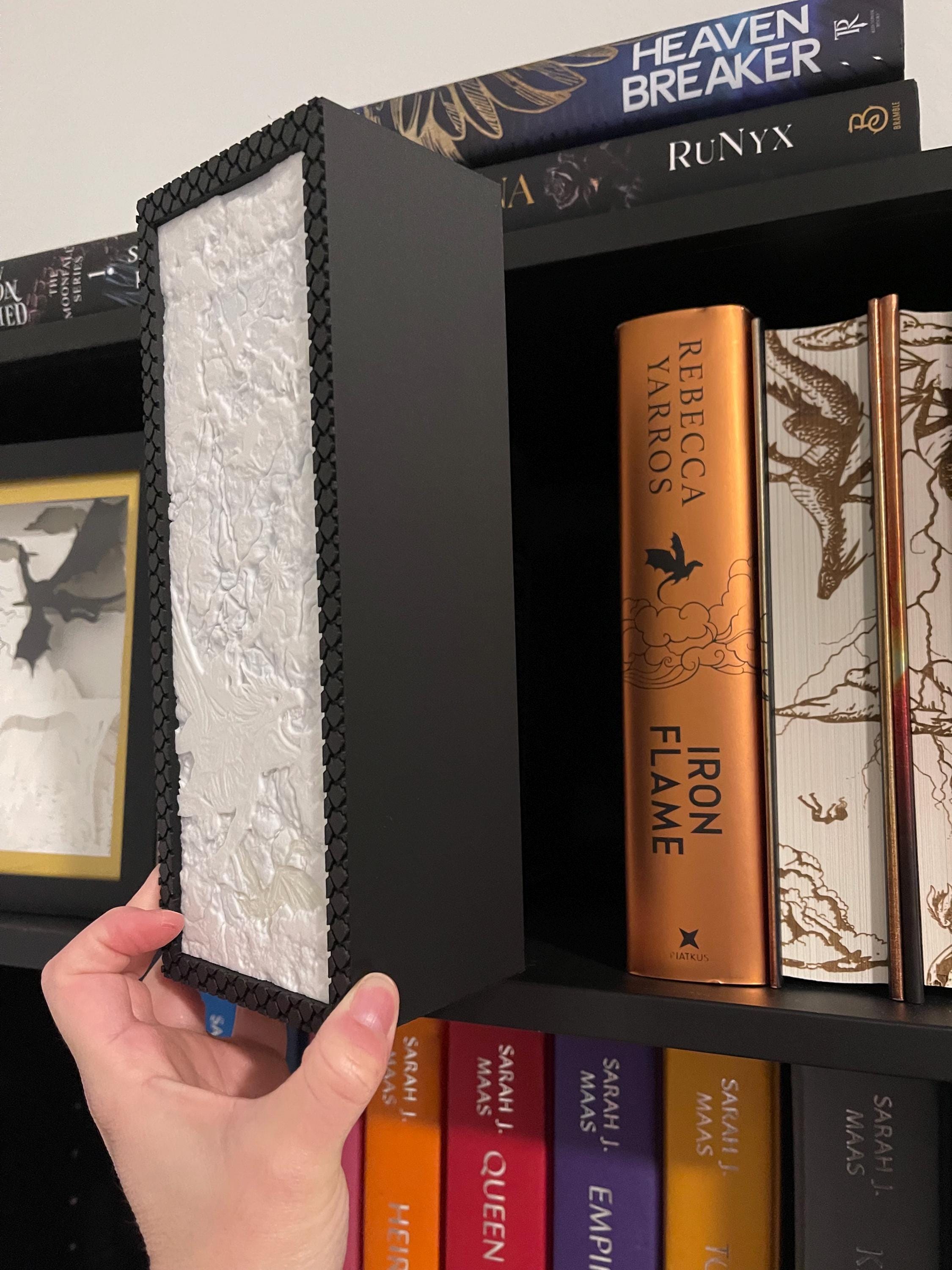 Dragon Storm Book Nook - Light Up Lithophane USB 3D Printed Bookshelf Decor-Create Fantasy Crafts