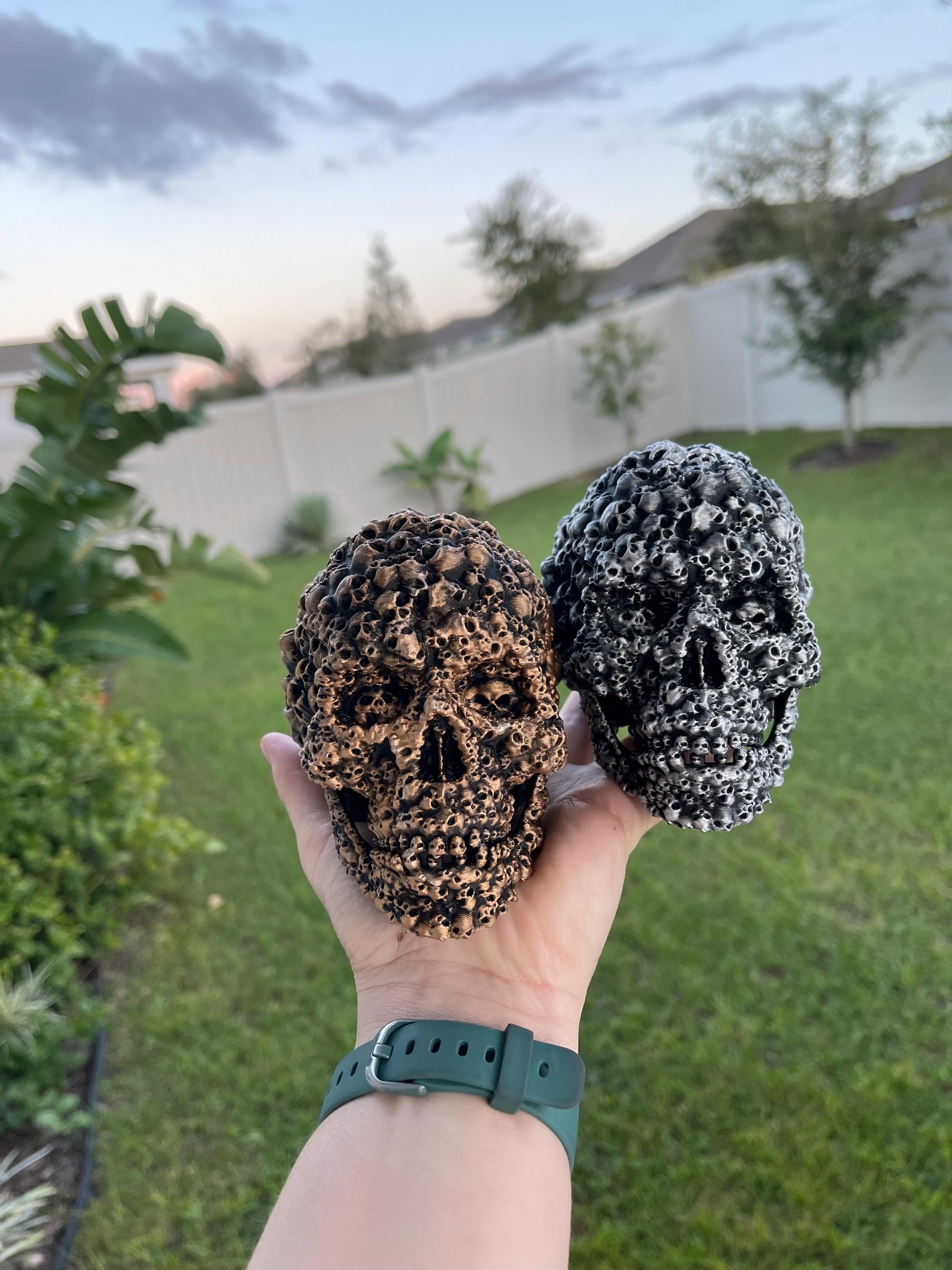 Skull of Skulls 3D Print Horror Decor Customizable Choose Color 3 Sizes-Create Fantasy Crafts