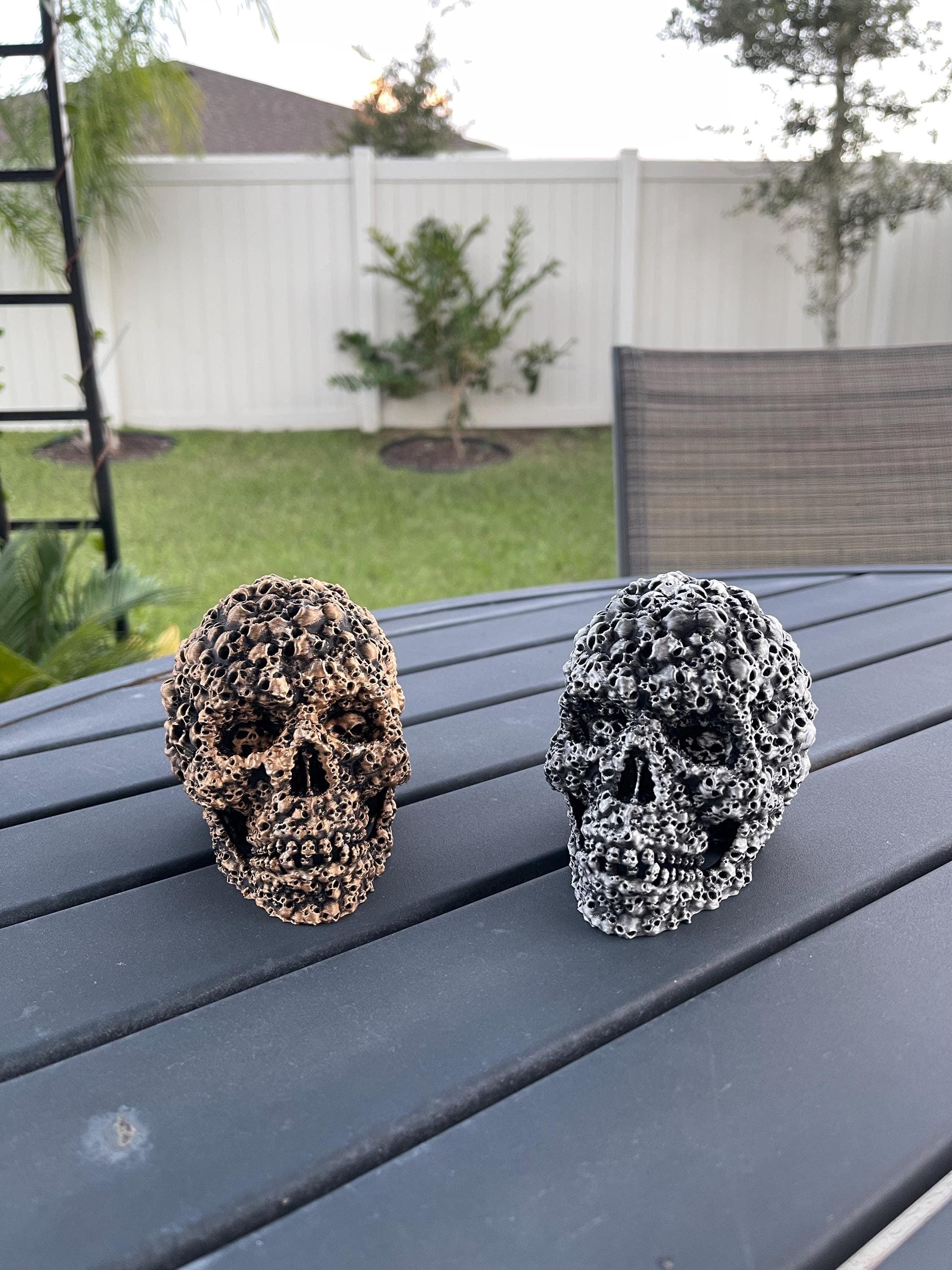 Skull of Skulls 3D Print Horror Decor Customizable Choose Color 3 Sizes-Create Fantasy Crafts