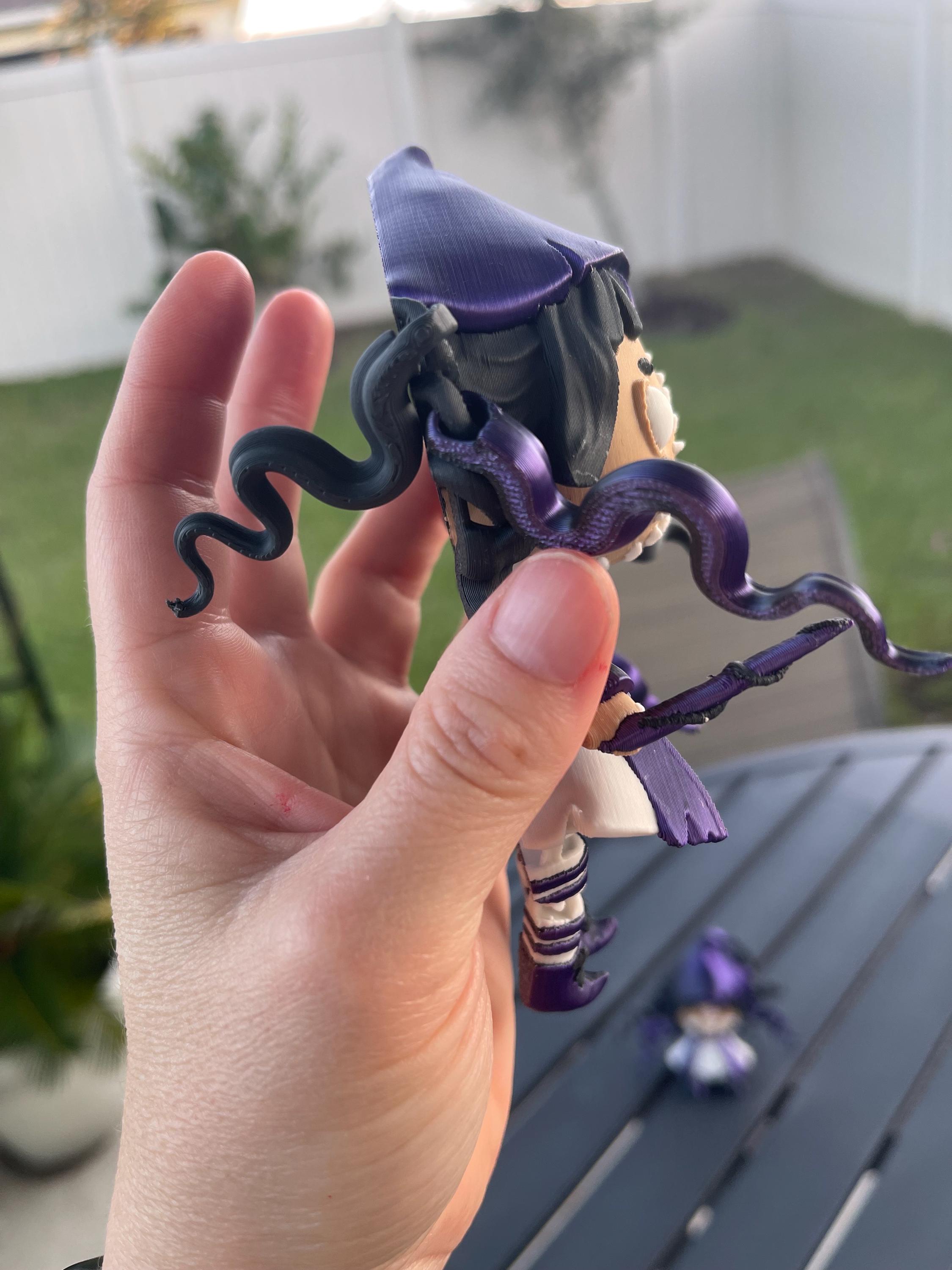 Creepy Witch Articulated 3D Printed Voodoo Doll Desk Decor Horror Goth Fidget Creepy Cute-Create Fantasy Crafts