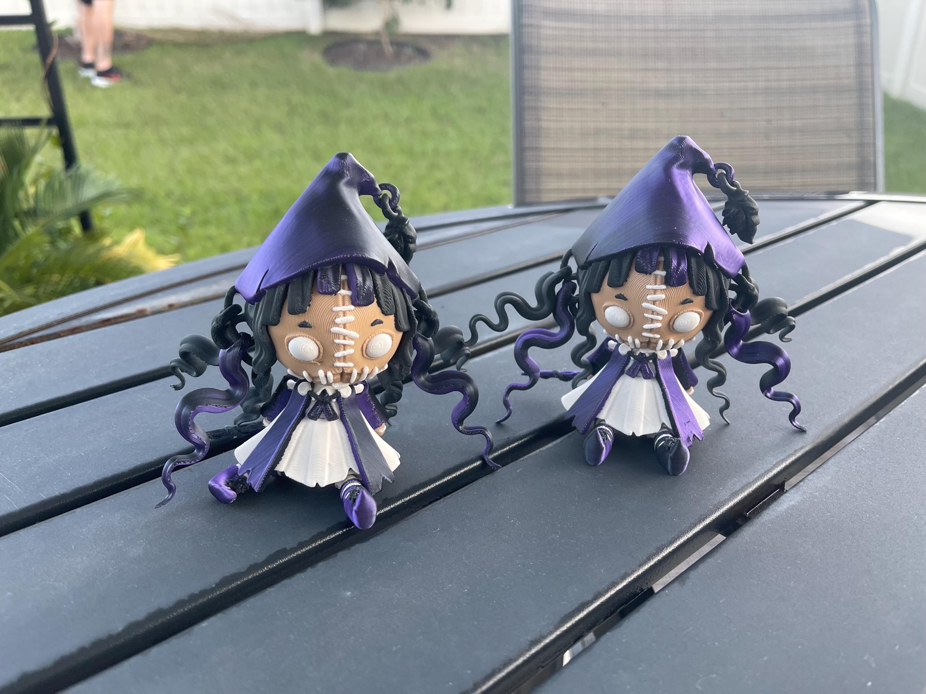 Creepy Witch Articulated 3D Printed Voodoo Doll Desk Decor Horror Goth Fidget Creepy Cute-Create Fantasy Crafts