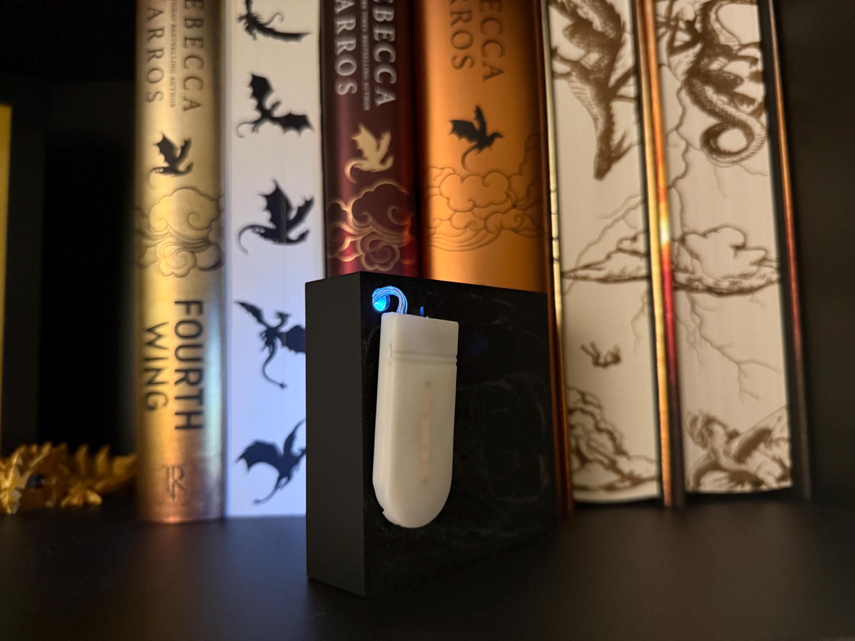 Dragon Rider - Luminescent Photo Art Light Box 3d Print Lithophane Bookshelf Decor-Create Fantasy Crafts