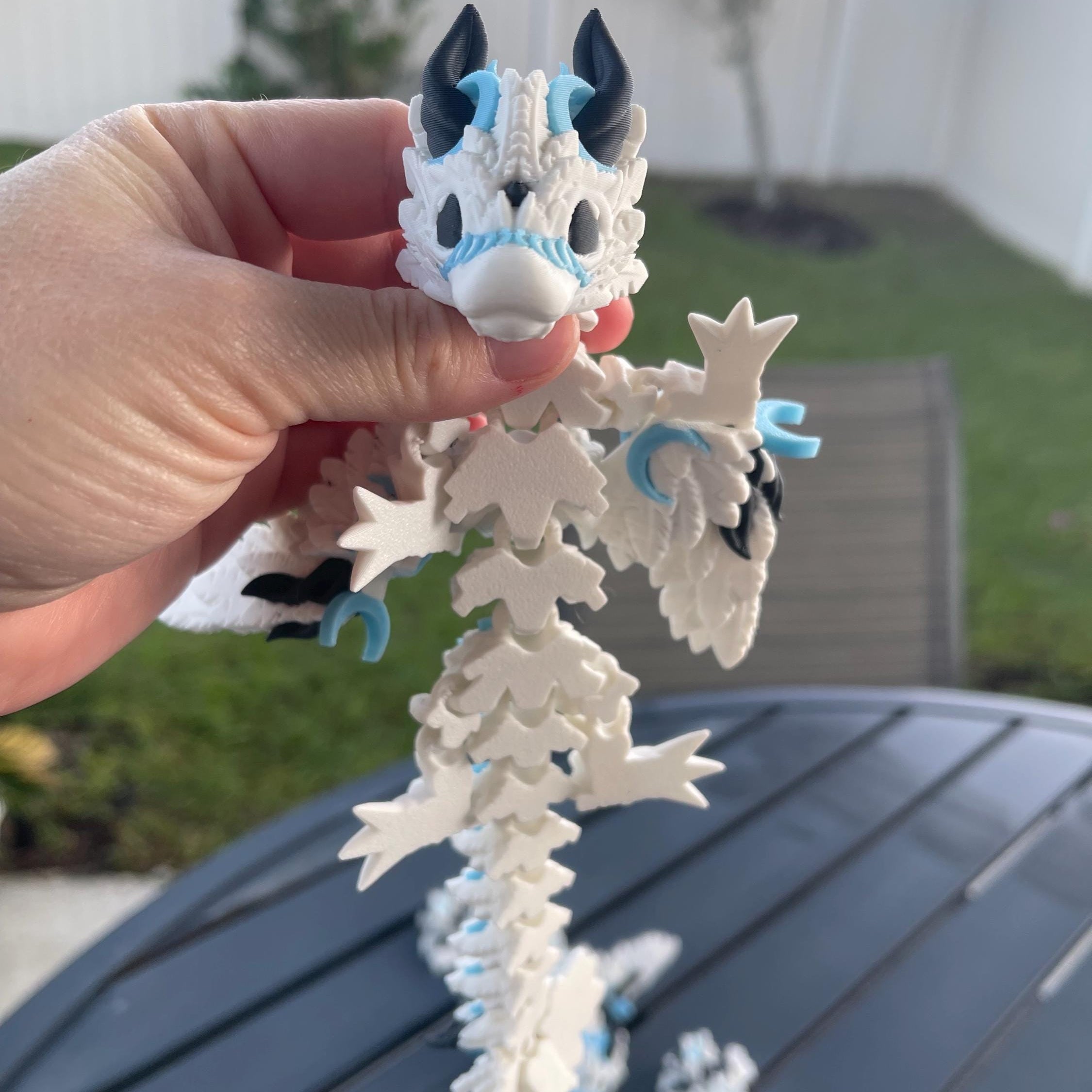 Moon Baby Dragon Articulating 3D Print Gift Toy Decor Glow in Dark-Create Fantasy Crafts