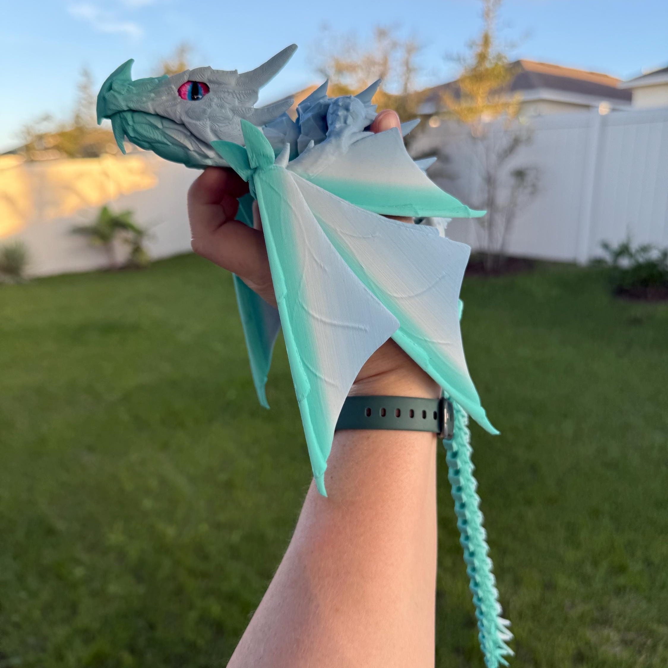 Fierce Wyvern Dragon 3D Print Articulating Customizable You Choose Color-Create Fantasy Crafts