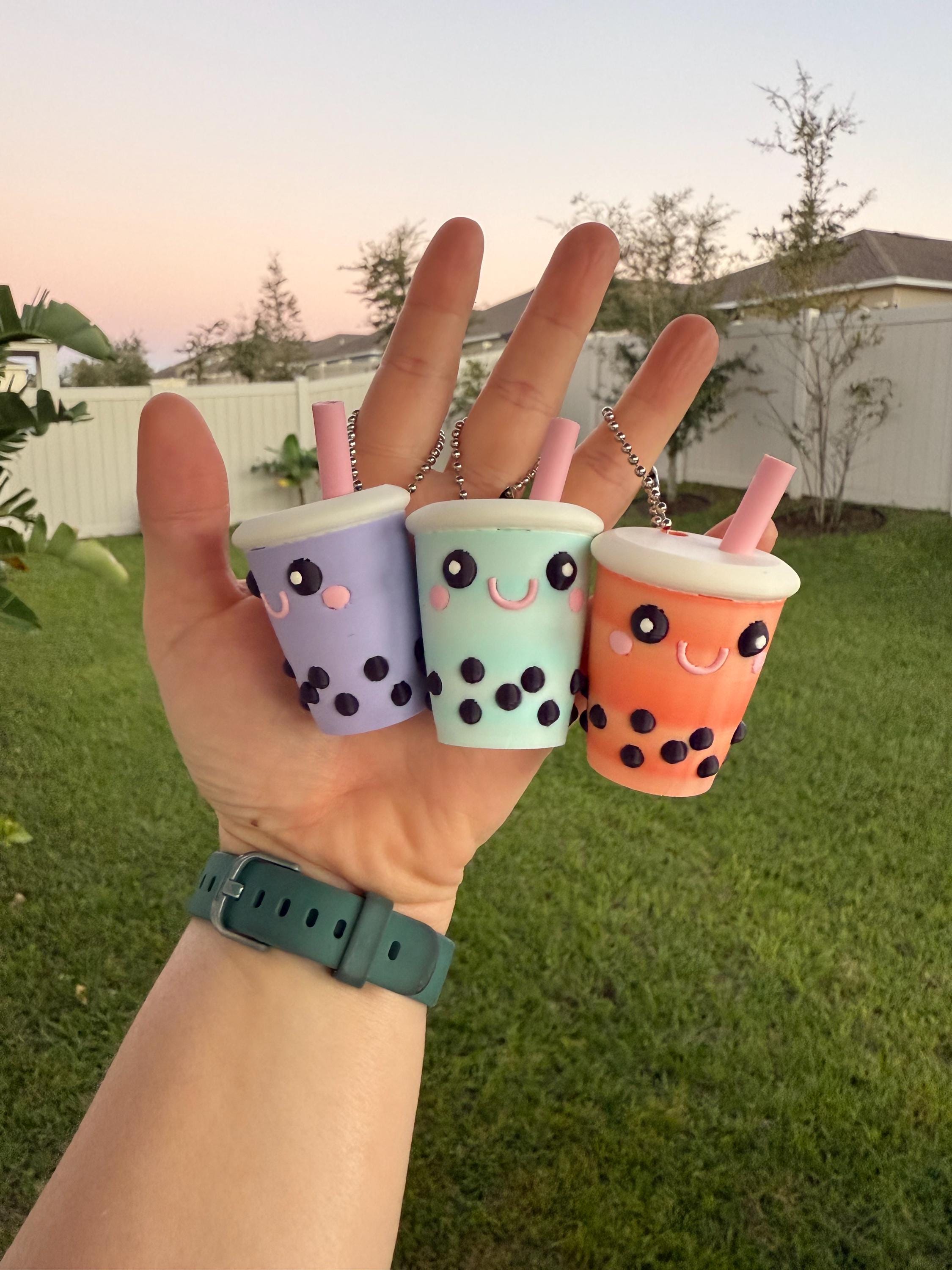 Cute Bubble Tea Boba Tea Milk Tea Keychains 3d Printed-Create Fantasy Crafts