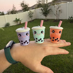 Cute Bubble Tea Boba Tea Milk Tea Keychains 3d Printed-Create Fantasy Crafts