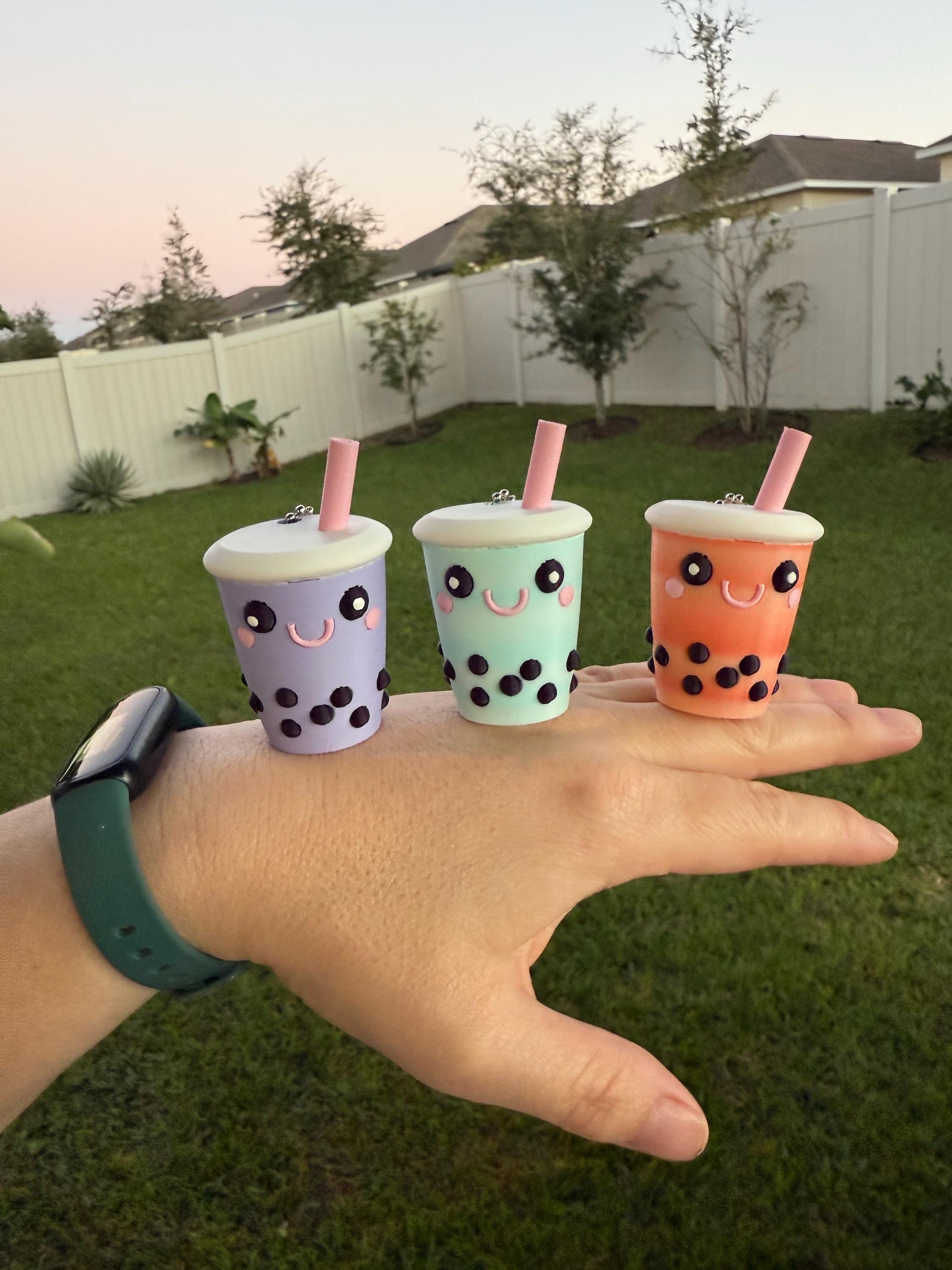 Cute Bubble Tea Boba Tea Milk Tea Keychains 3d Printed-Create Fantasy Crafts