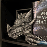 Metallic Wax Finish Dragon Head and Tail Book Nooks Fantasy Book Shelf Decor Book End-Create Fantasy Crafts