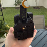 Cityscape tea light holder - Bookshelf Decor Bookish Merch-Create Fantasy Crafts
