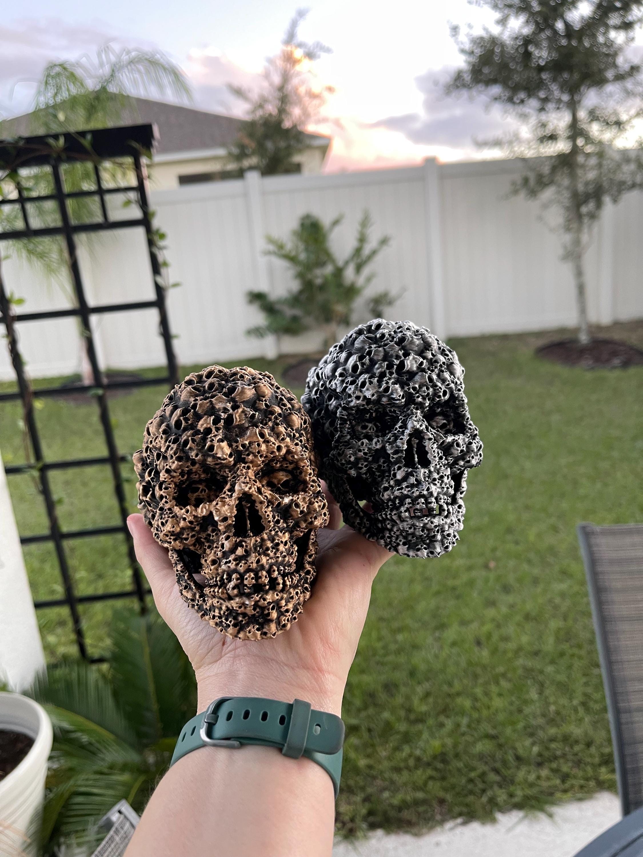 Skull of Skulls 3D Print Horror Decor Customizable Choose Color 3 Sizes-Create Fantasy Crafts