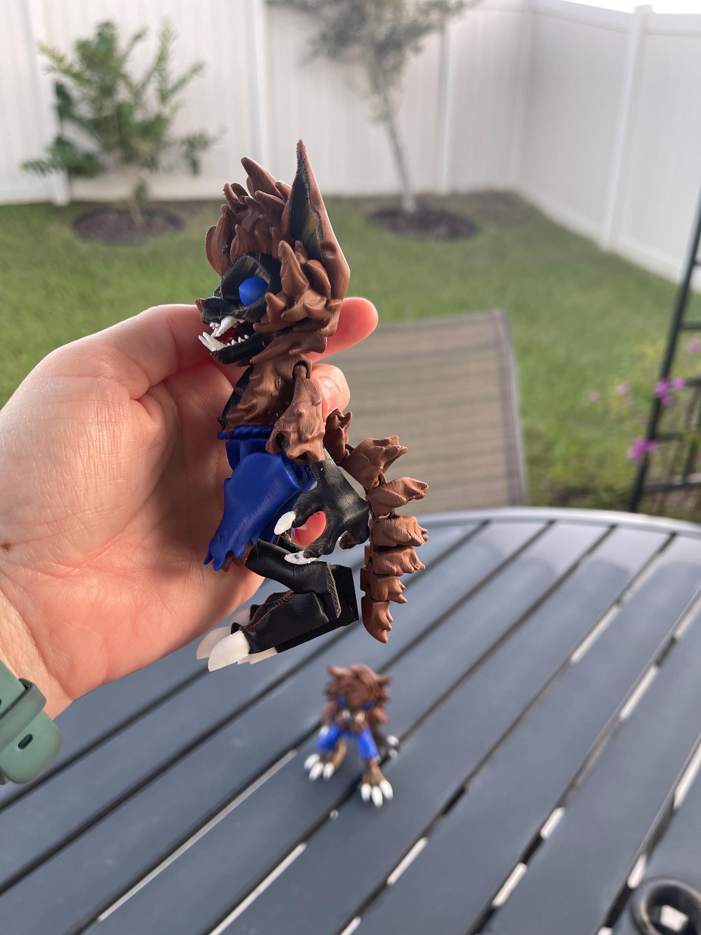 Creepy Werewolf Articulated 3D Printed Voodoo Doll Desk Decor Horror Goth Fidget Creepy Cute-Create Fantasy Crafts