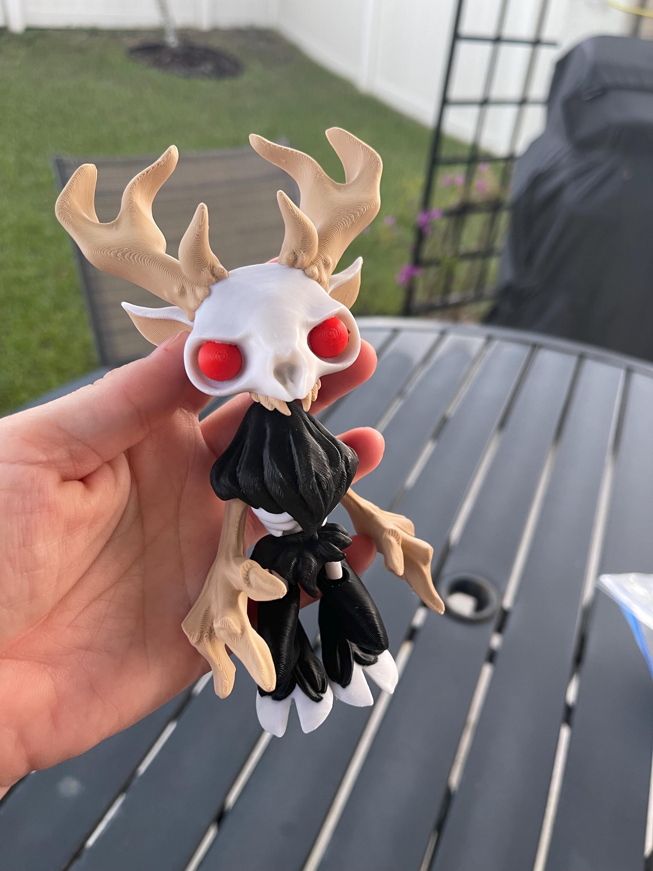 Creepy Wendigo Articulated 3D Printed Voodoo Doll Desk Decor Horror Goth Fidget Creepy Cute-Create Fantasy Crafts