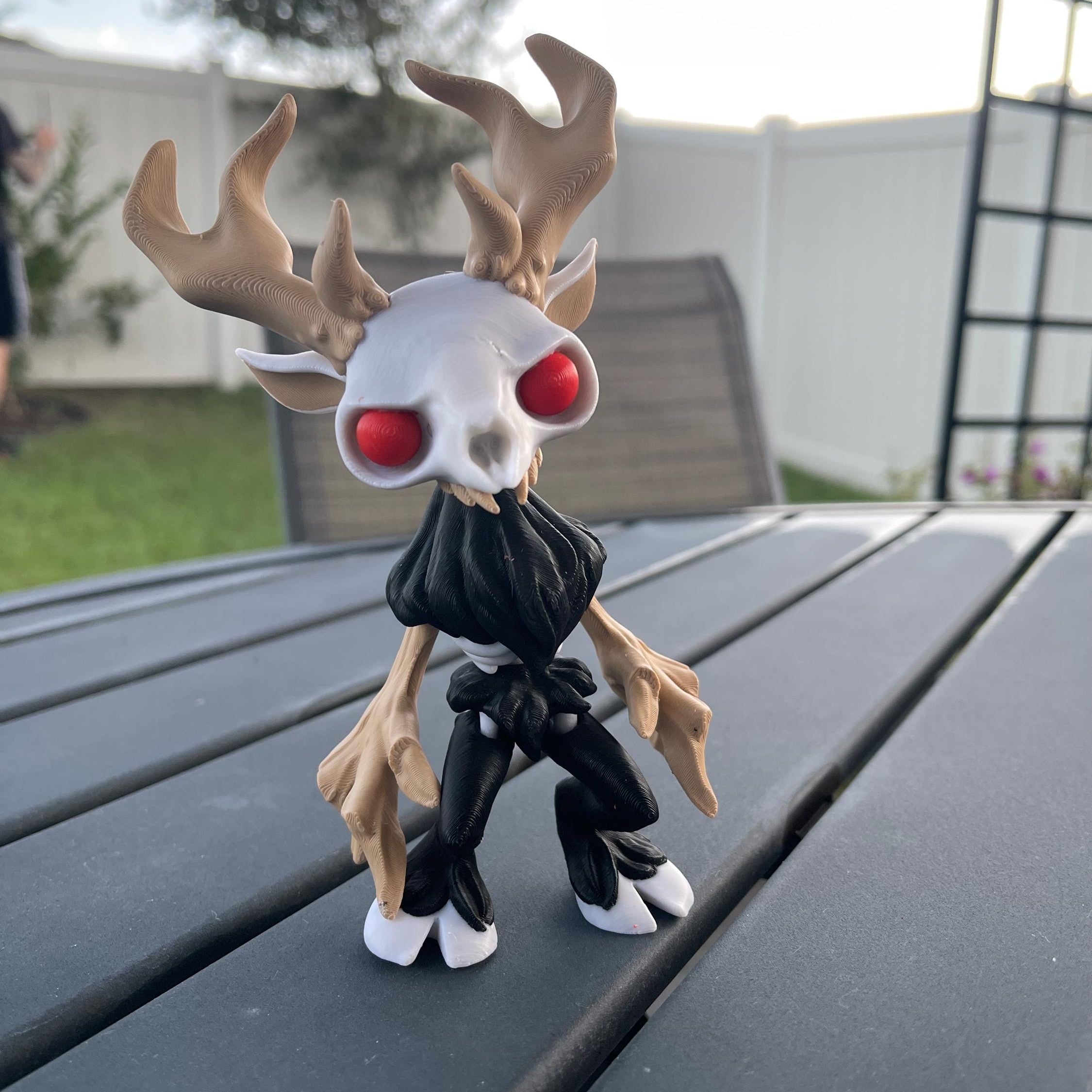 Creepy Wendigo Articulated 3D Printed Voodoo Doll Desk Decor Horror Goth Fidget Creepy Cute-Create Fantasy Crafts