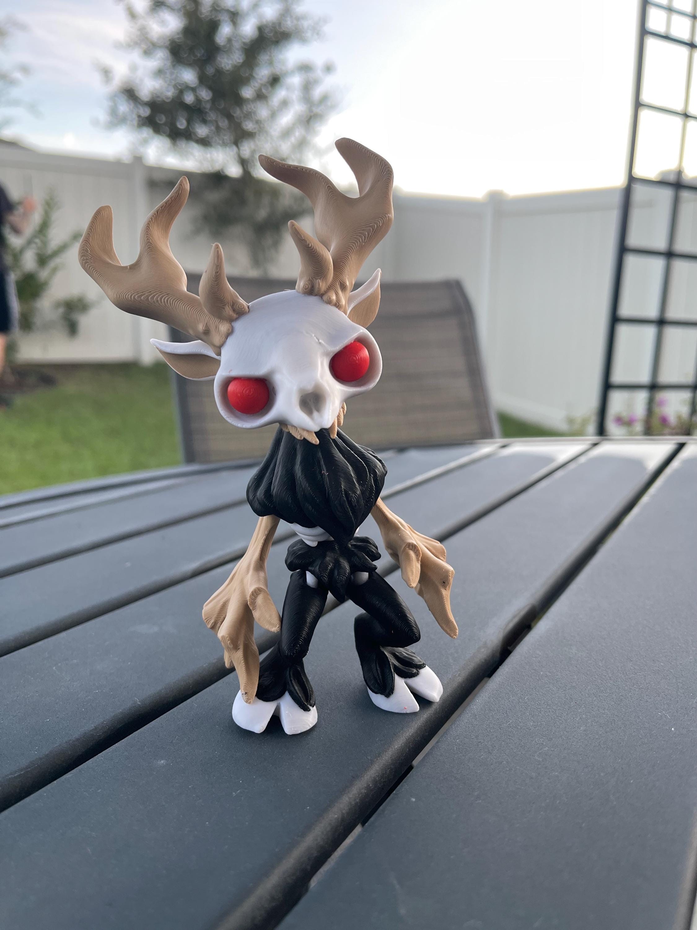 Creepy Wendigo Articulated 3D Printed Voodoo Doll Desk Decor Horror Goth Fidget Creepy Cute-Create Fantasy Crafts