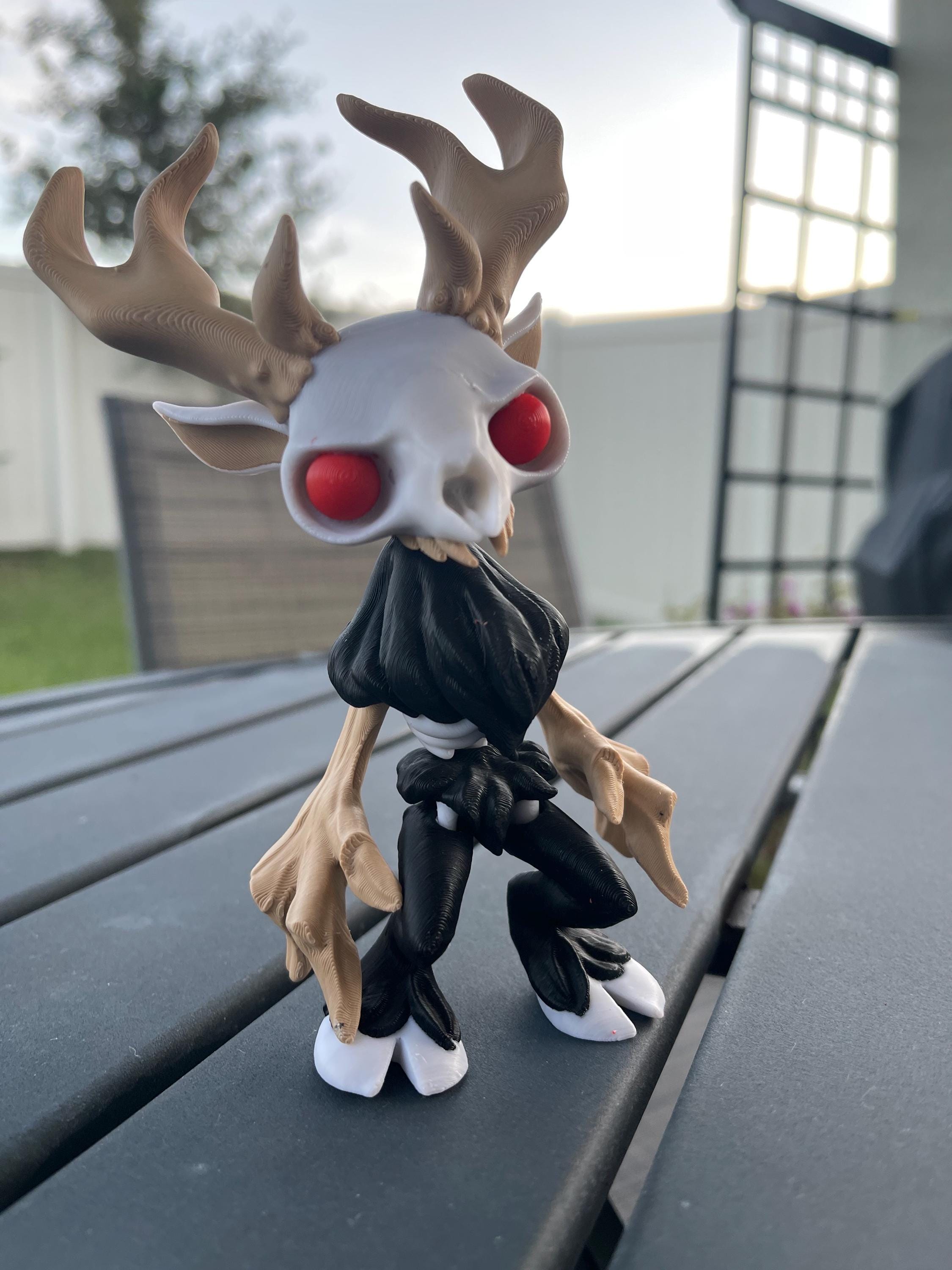 Creepy Wendigo Articulated 3D Printed Voodoo Doll Desk Decor Horror Goth Fidget Creepy Cute-Create Fantasy Crafts