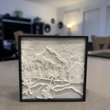 Bat Boy Snowball Fight - Luminescent Photo Art Light Box 3d Print Lithophane Bookshelf Decor-Create Fantasy Crafts