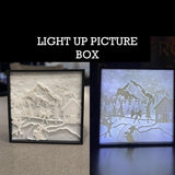 Bat Boy Snowball Fight - Luminescent Photo Art Light Box 3d Print Lithophane Bookshelf Decor-Create Fantasy Crafts