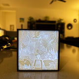 Dragon Rider - Luminescent Photo Art Light Box 3d Print Lithophane Bookshelf Decor-Create Fantasy Crafts