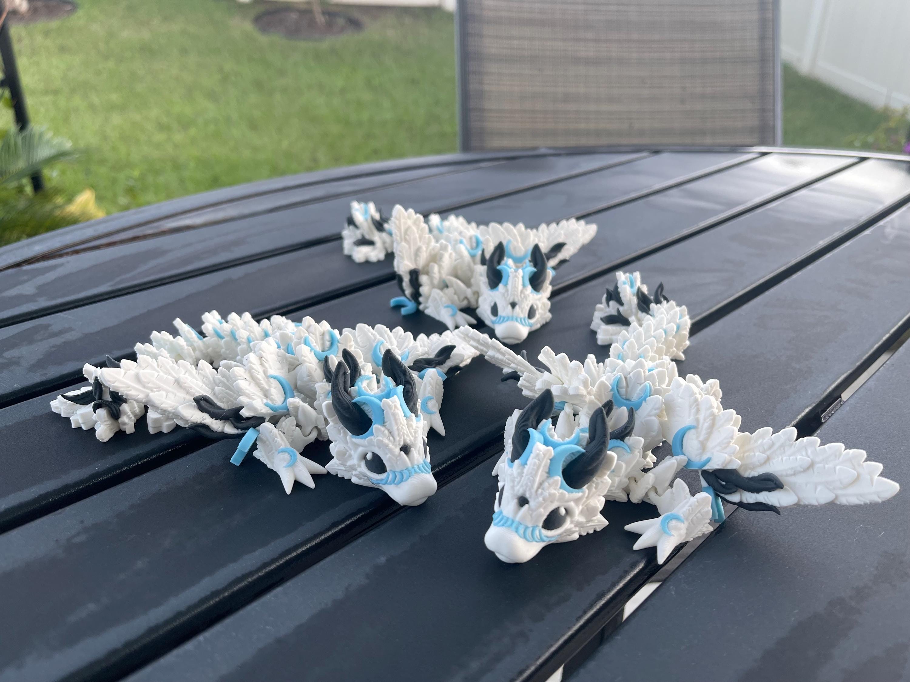 Moon Baby Dragon Articulating 3D Print Gift Toy Decor Glow in Dark-Create Fantasy Crafts