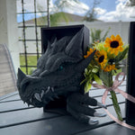 Iron Teeth Edition- Dragon Bookends 3D Printed Book Nooks Choose Color Fantasy Book Shelf Decor Book End-Create Fantasy Crafts