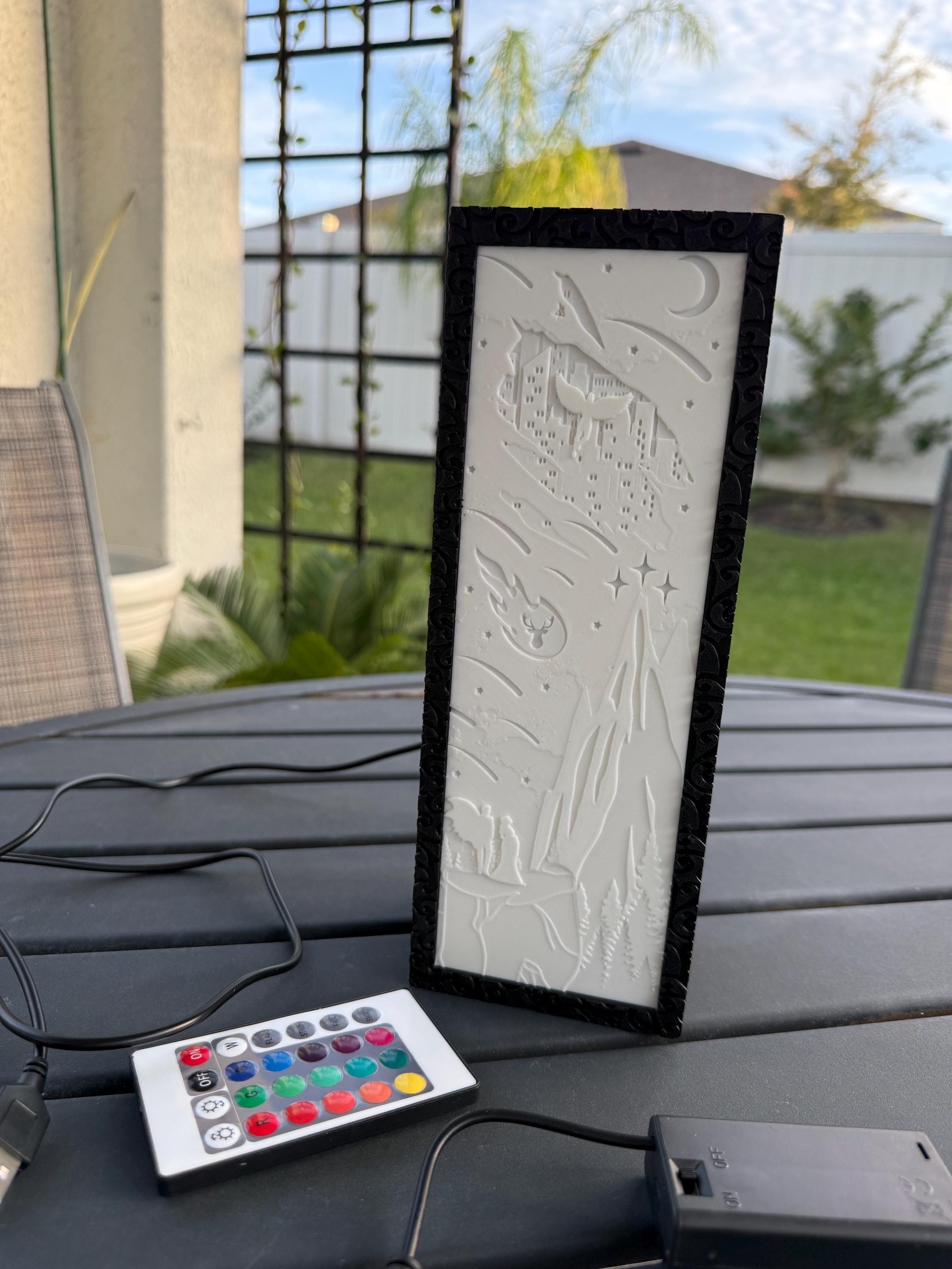Fantasy Light Box Book Nook Color Changing - 3D Printed Bookshelf Decor-Create Fantasy Crafts