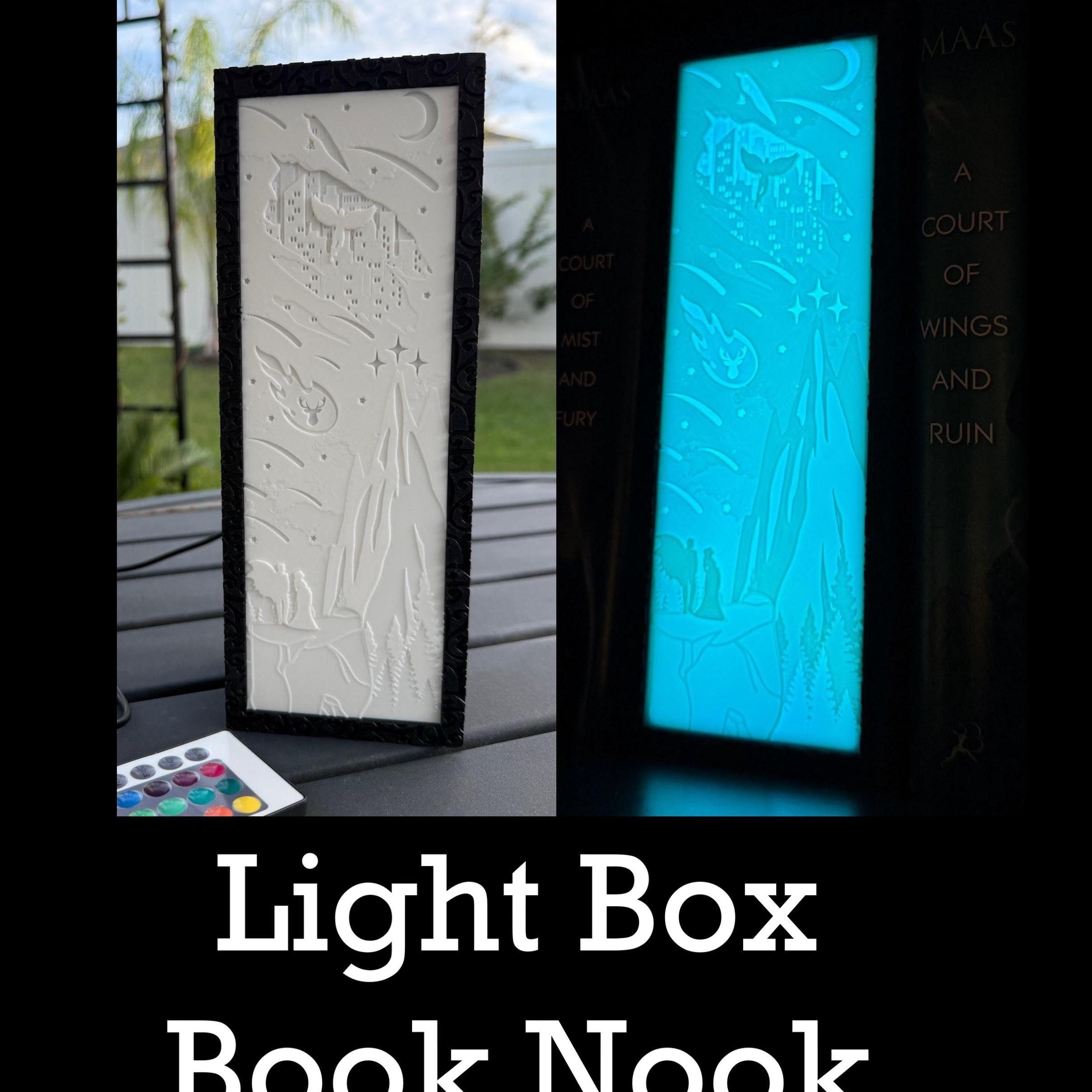 Fantasy Light Box Book Nook Color Changing - 3D Printed Bookshelf Decor-Create Fantasy Crafts
