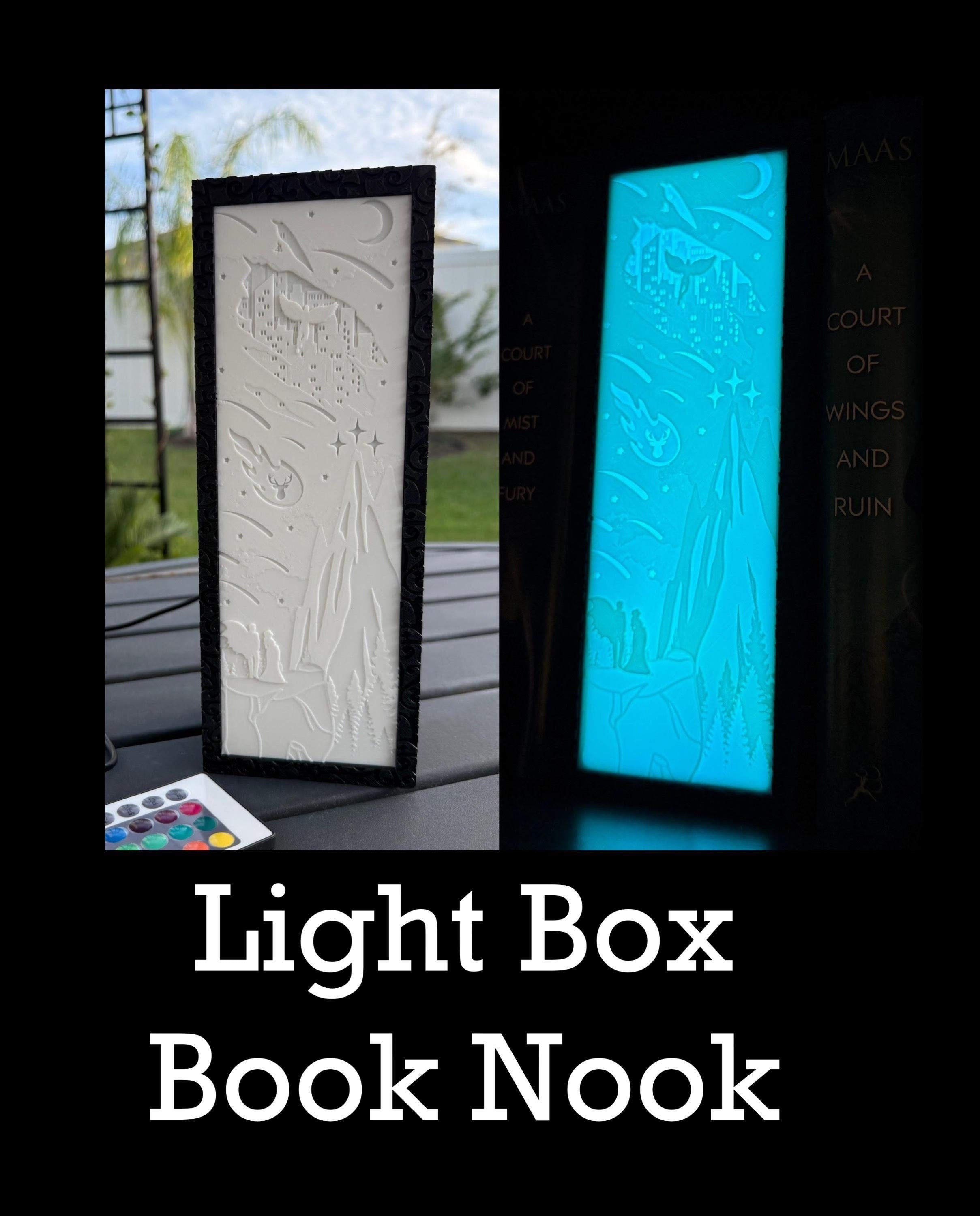 Fantasy Light Box Book Nook Color Changing - 3D Printed Bookshelf Decor-Create Fantasy Crafts