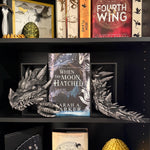 Metallic Wax Finish Dragon Head and Tail Book Nooks Fantasy Book Shelf Decor Book End-Create Fantasy Crafts
