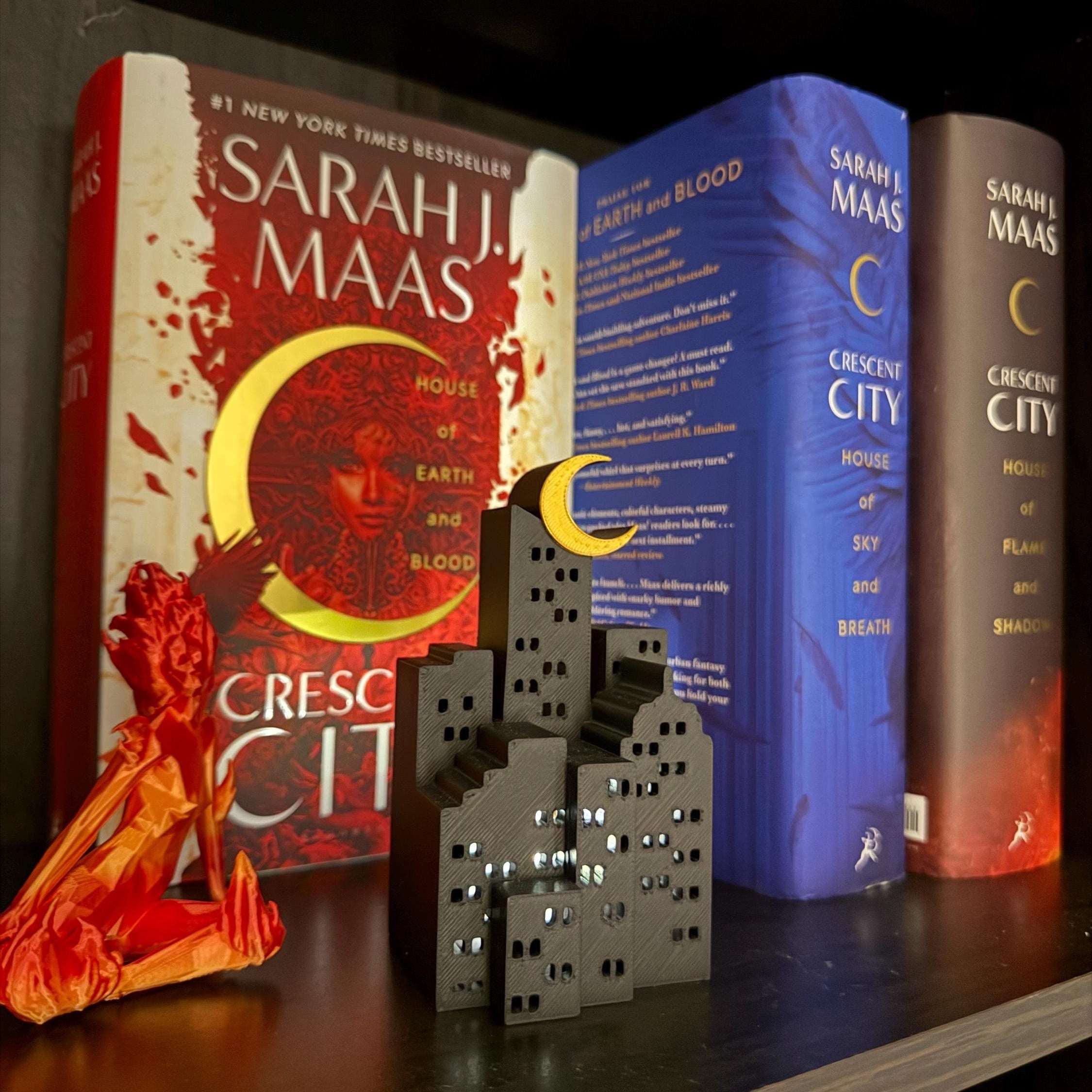 Cityscape tea light holder - Bookshelf Decor Bookish Merch-Create Fantasy Crafts