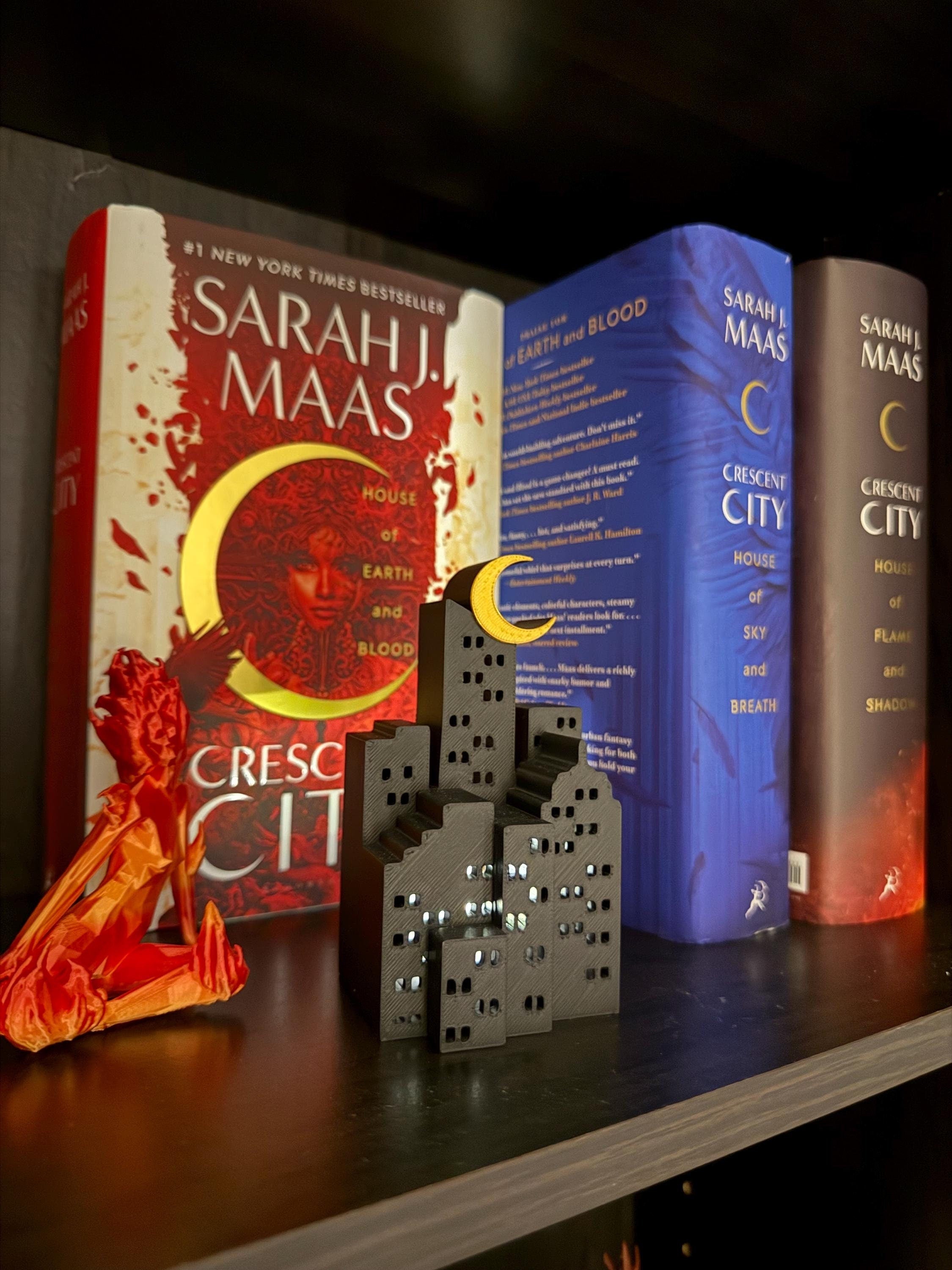 Cityscape tea light holder - Bookshelf Decor Bookish Merch-Create Fantasy Crafts