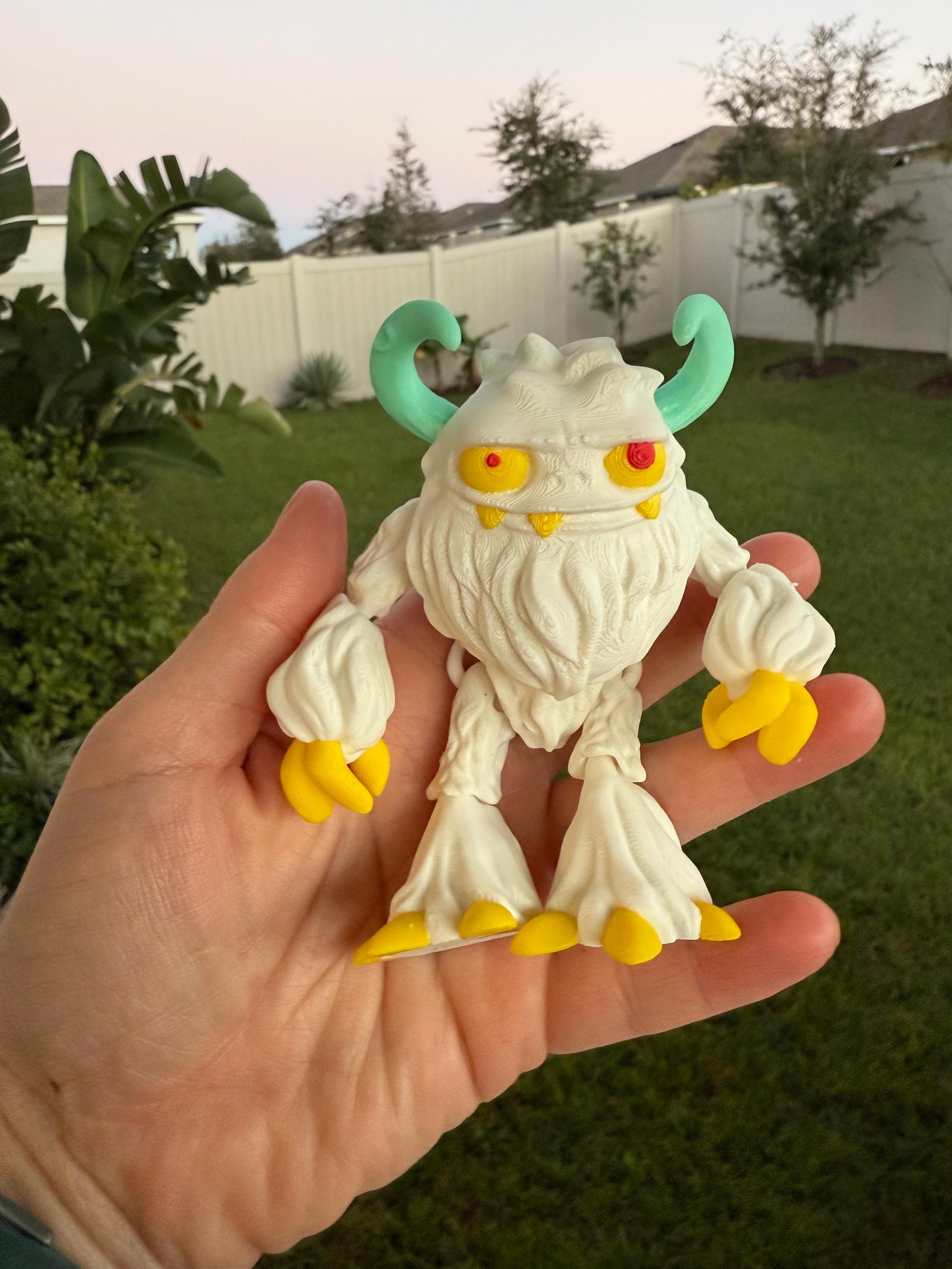 Yeti Articulating 3D Print Desk Decor Horror Goth Fidget Creepy Cute-Create Fantasy Crafts