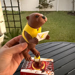 Cute Standing Otter Holding Mail - 3d printed - Bookshelf Decor-Create Fantasy Crafts