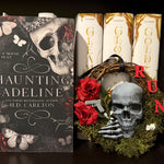 Skull Rose and Mouse 6 inch Wreath Dark Romance Bookshelf Decor-Create Fantasy Crafts