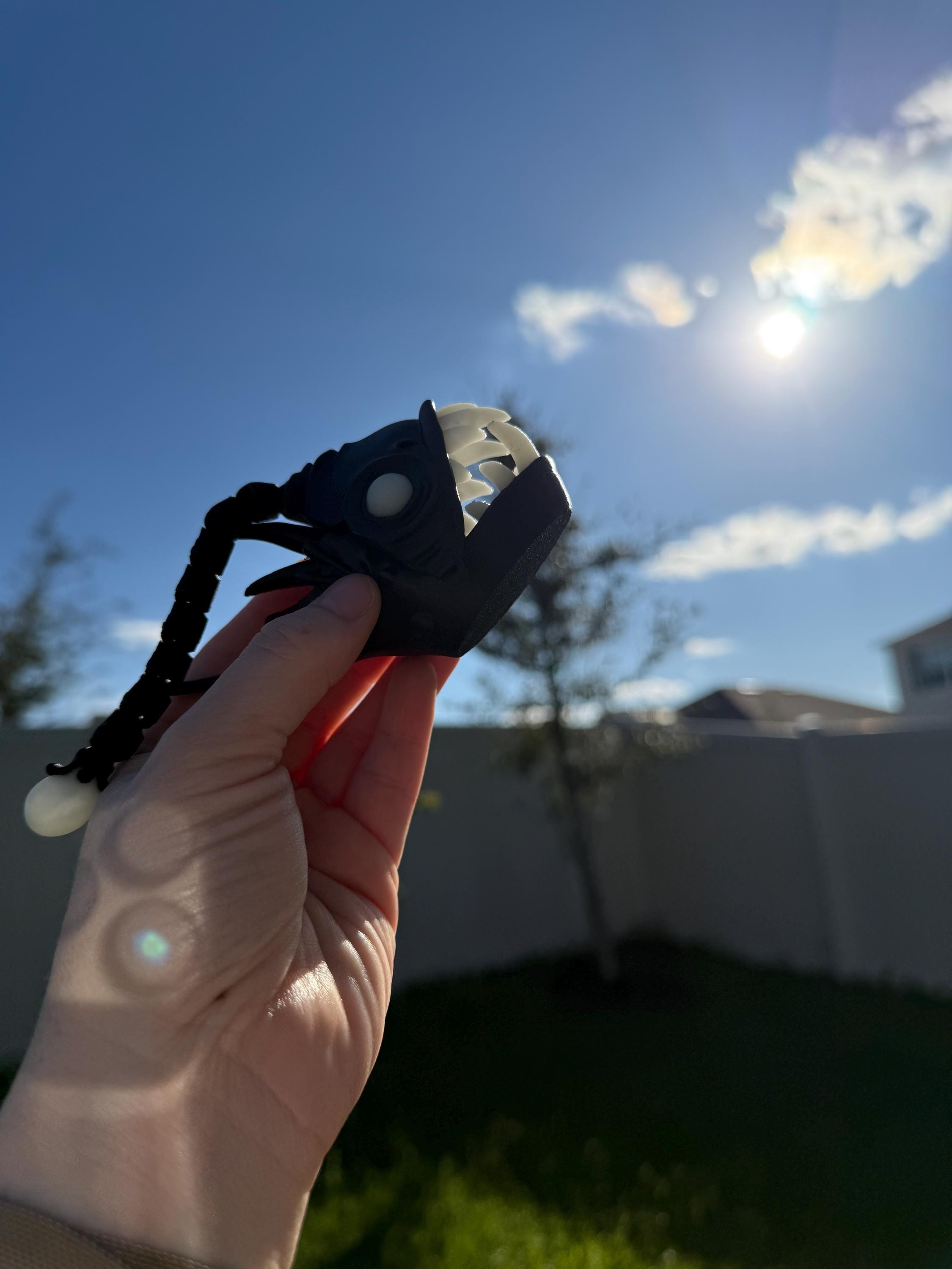 Black Seadevil Anglerfish - 3D Print - Desk Decor Horror Fidget Creepy Cute Glow in Dark-Create Fantasy Crafts